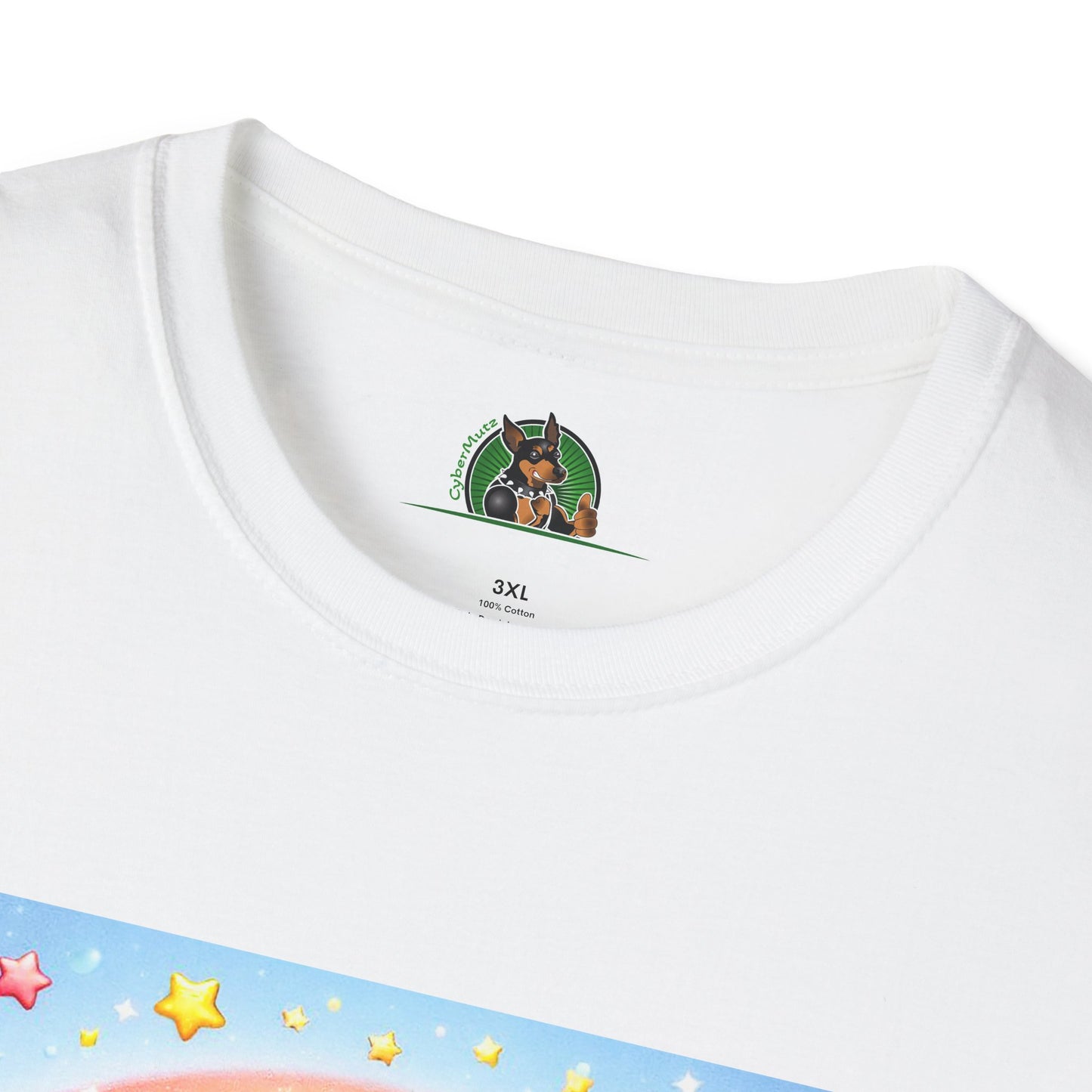 Dachshund glowing angel t shirt T-Shirt Printify