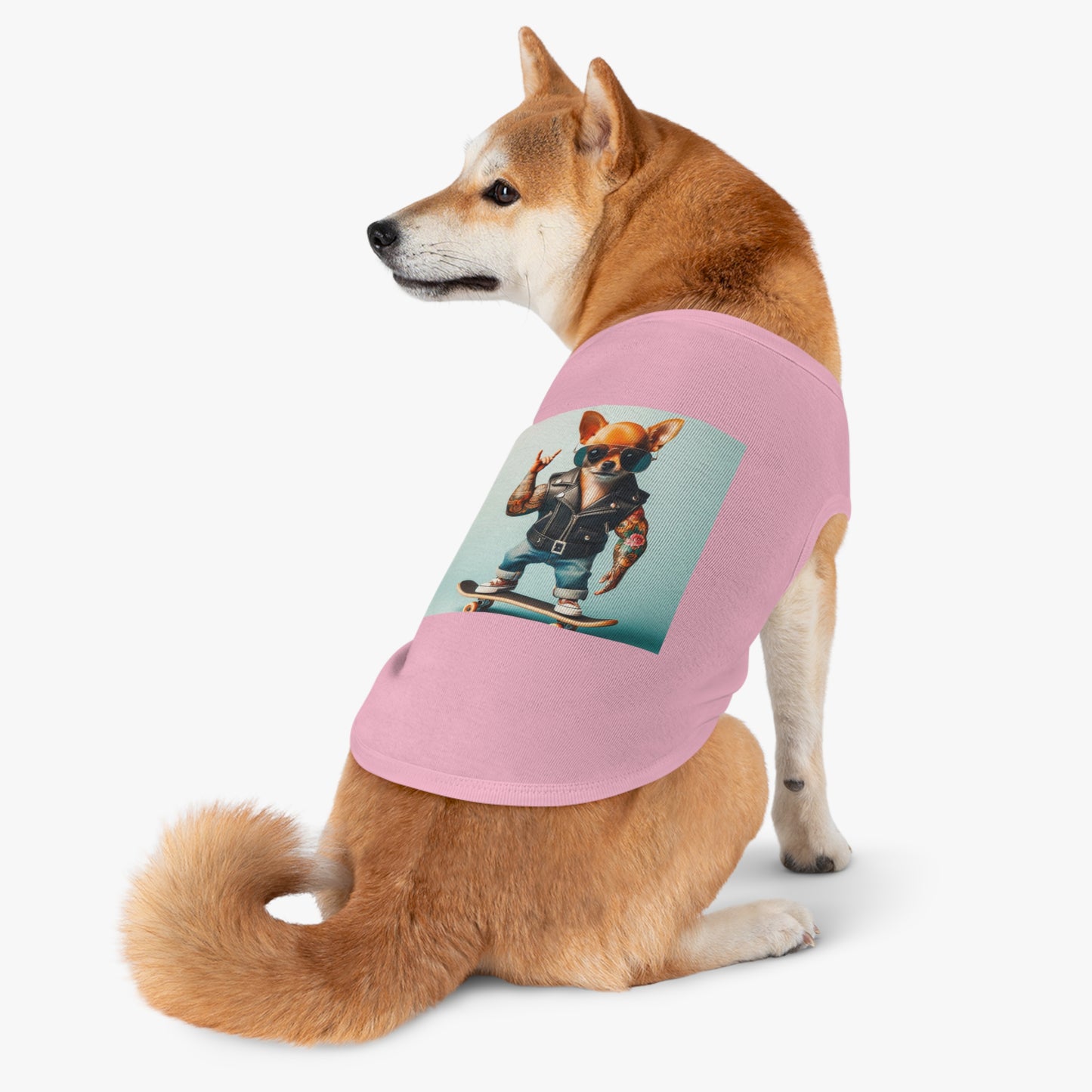 Pet Tank Top Chihuahua skating t shirt