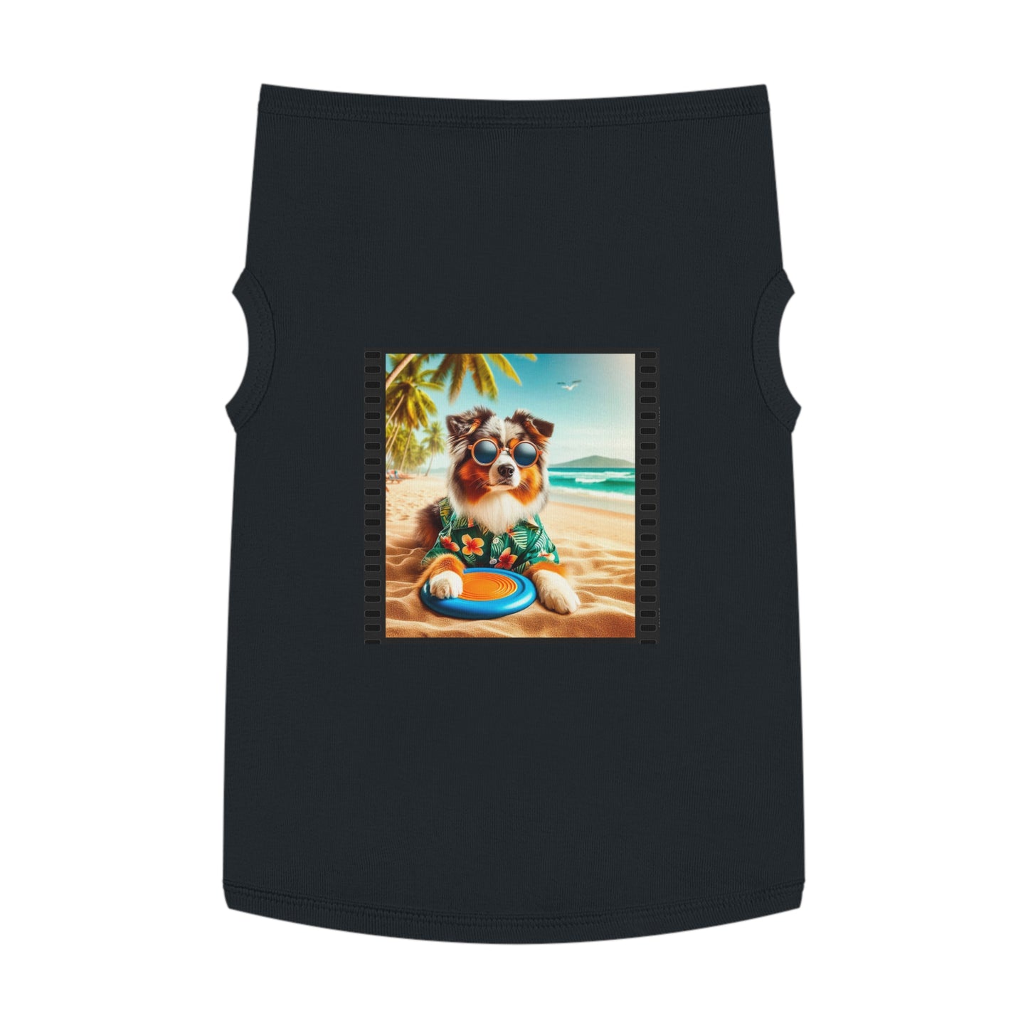 Pet Tank Top Australian Shepherd Pets Printify XL Black