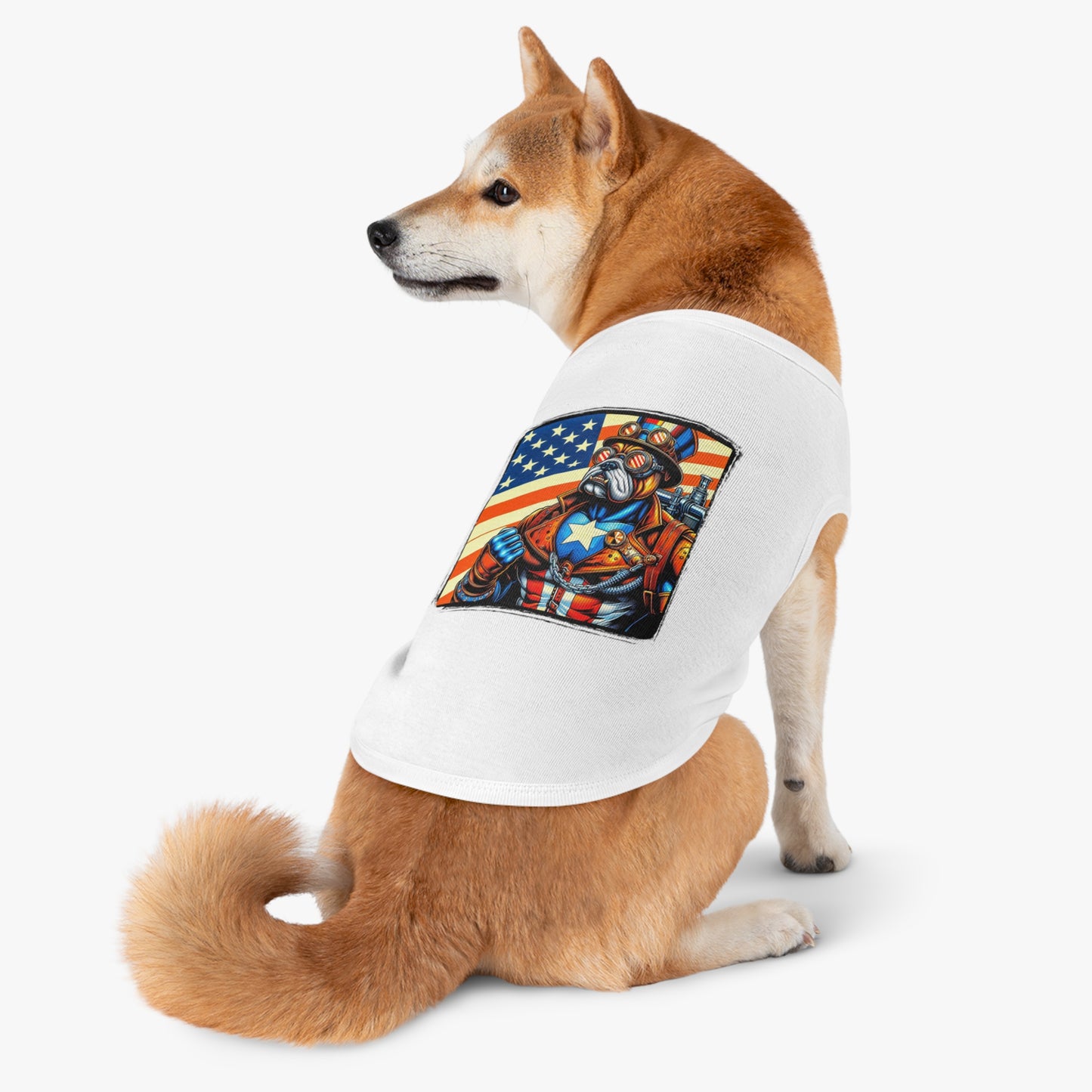 Pet Tank Top Bulldog American steampunk t shirt