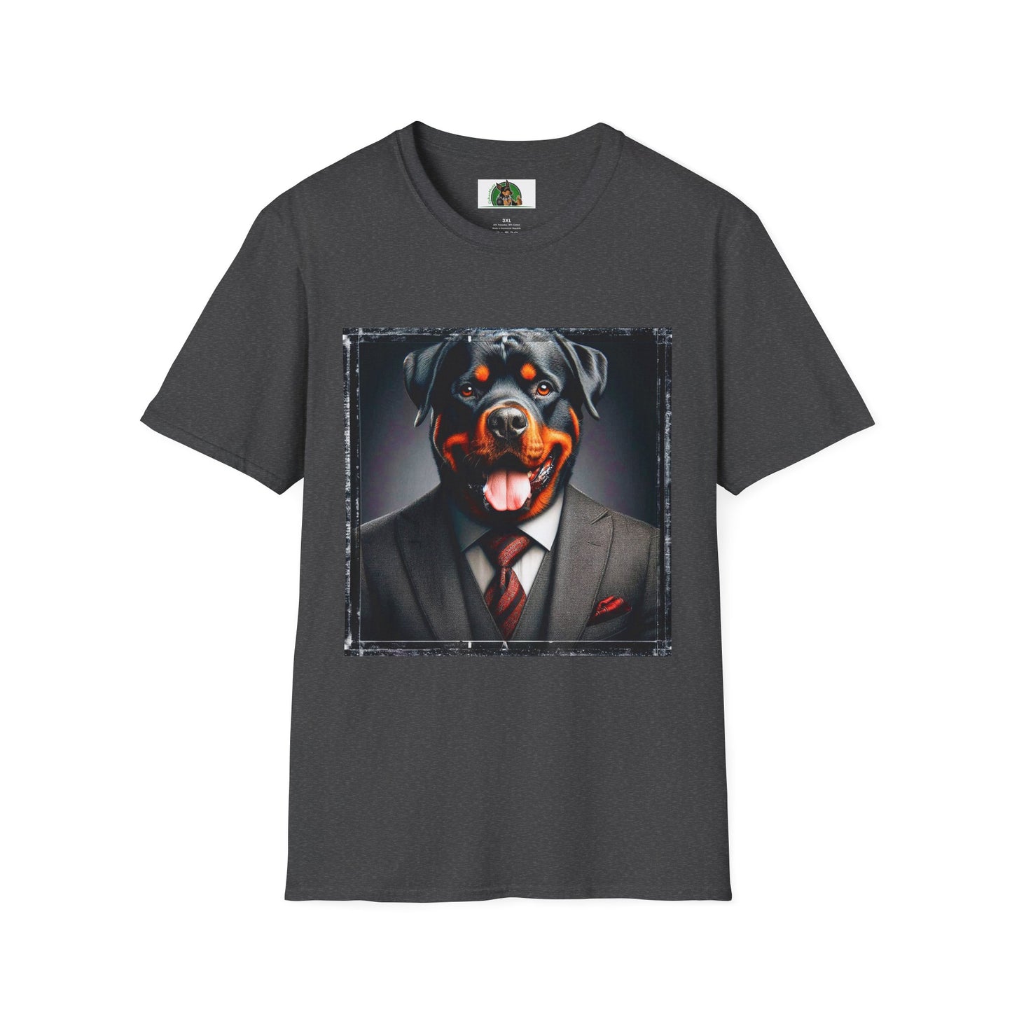 Rottweiler nice suit shirt T-Shirt Printify XS Dark Heather