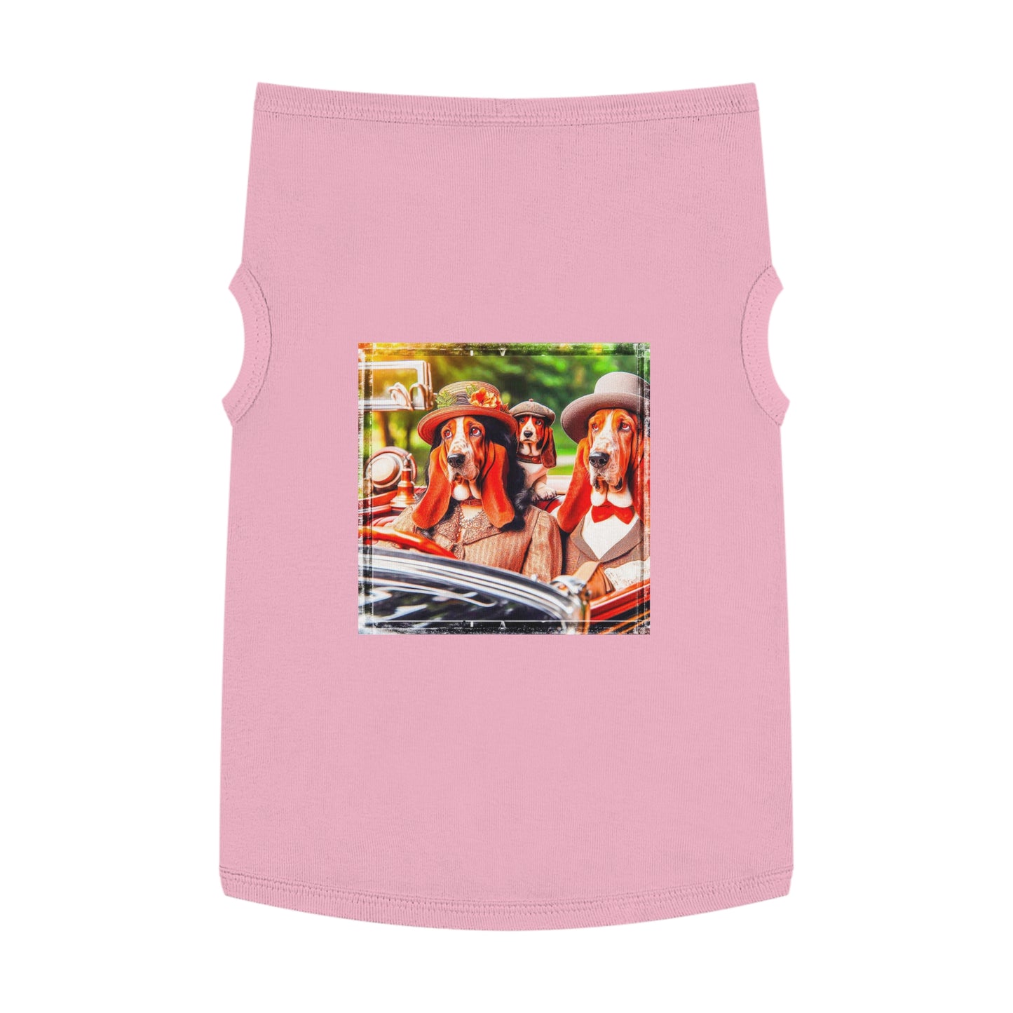 Pet Tank Top Wacky Basset Hound Pets Printify XL Pink