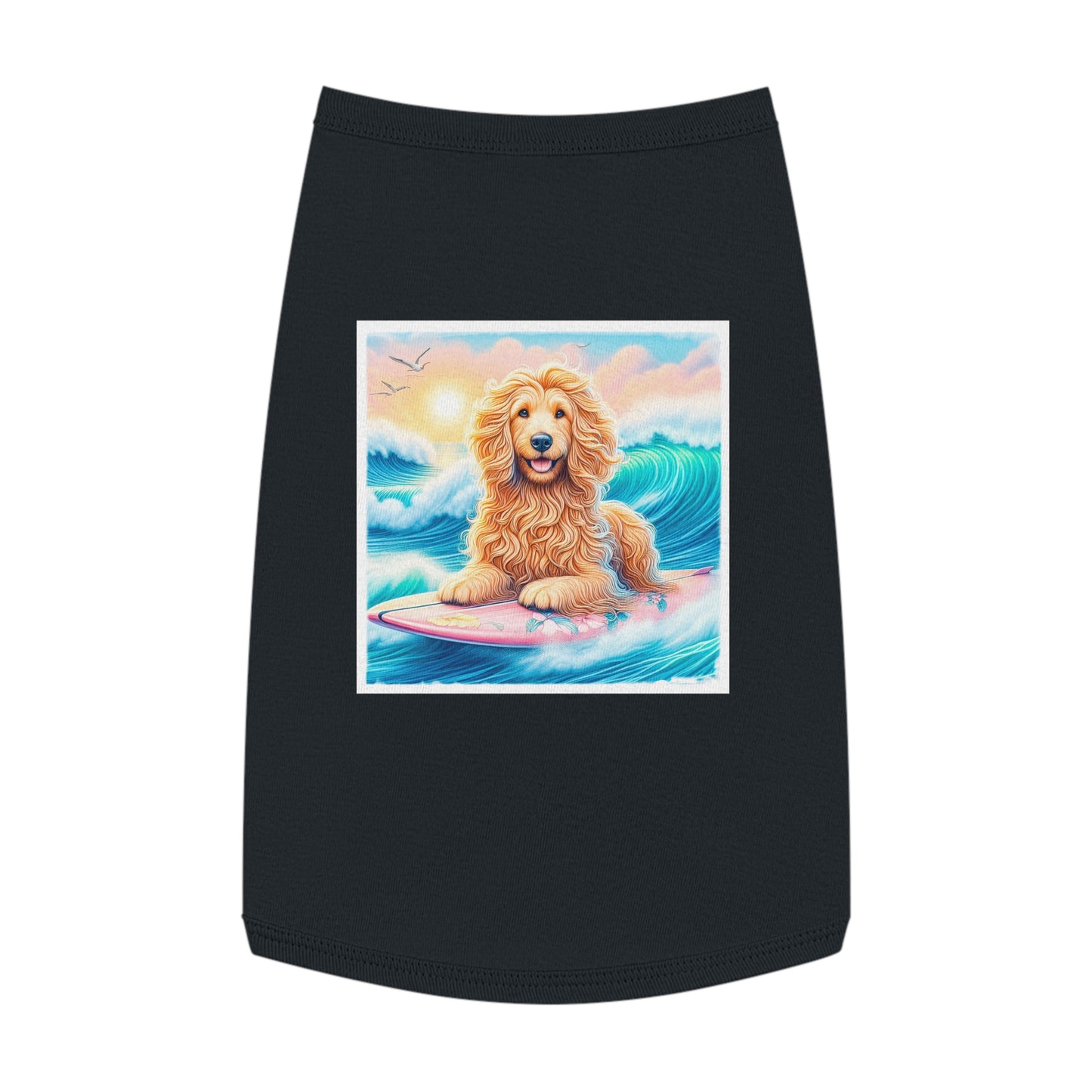 Pet Tank Golden Doodle pretty doggie t shirt Pets Printify L Black