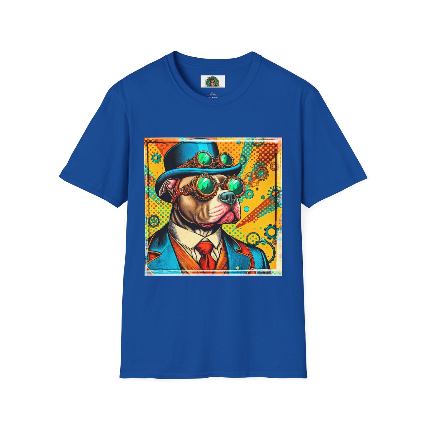 Pit Bull steam punk shirt T-Shirt Printify XS Royal