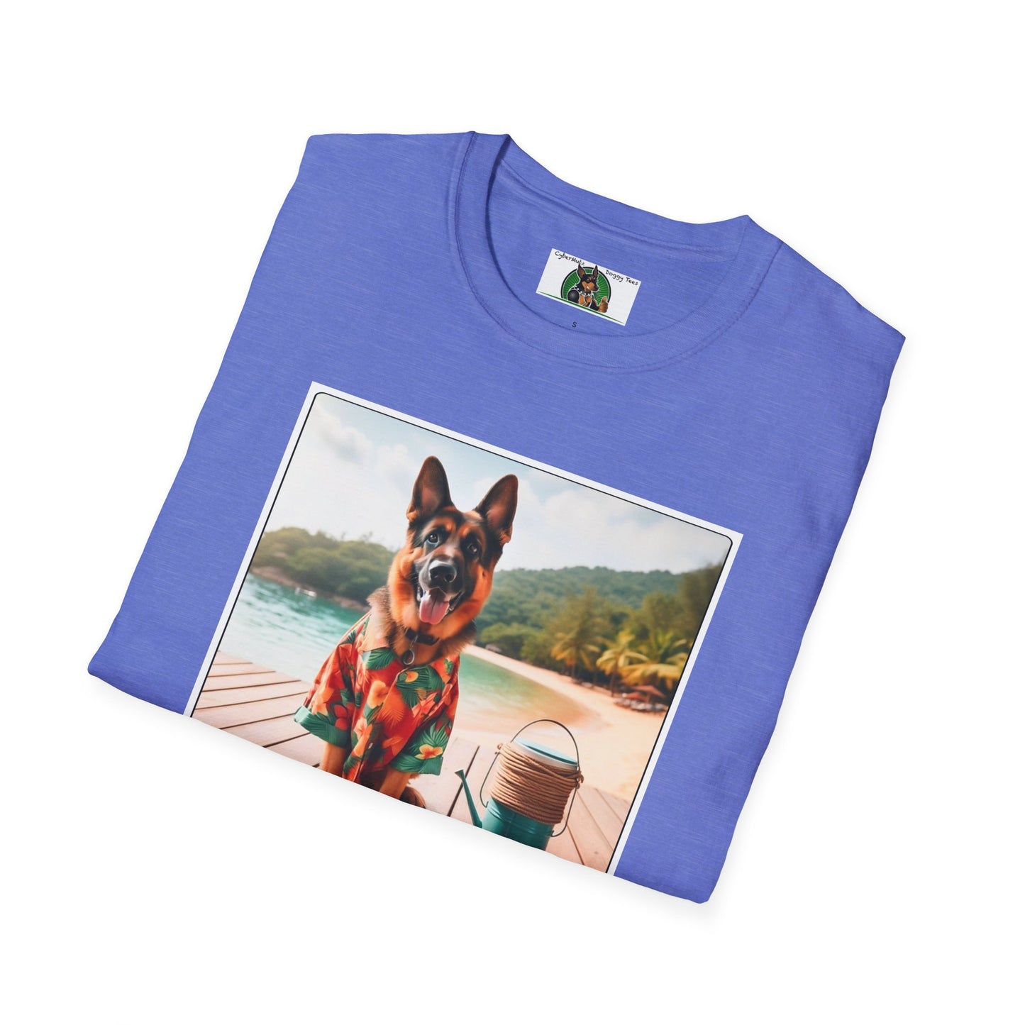German Shepherd Beachin Dog Lover Tee - Quirky Summer Style | CyberMutz