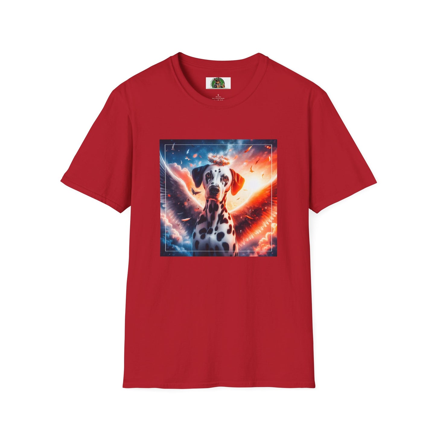 Dalmatian heavenly angel t shirt T-Shirt Printify S Cherry Red