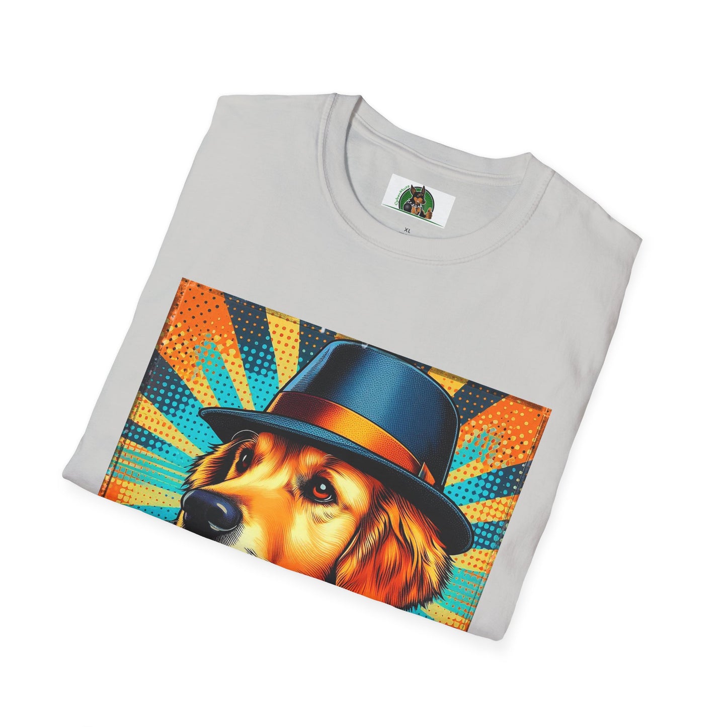 Golden Retriever fun top hat shirt