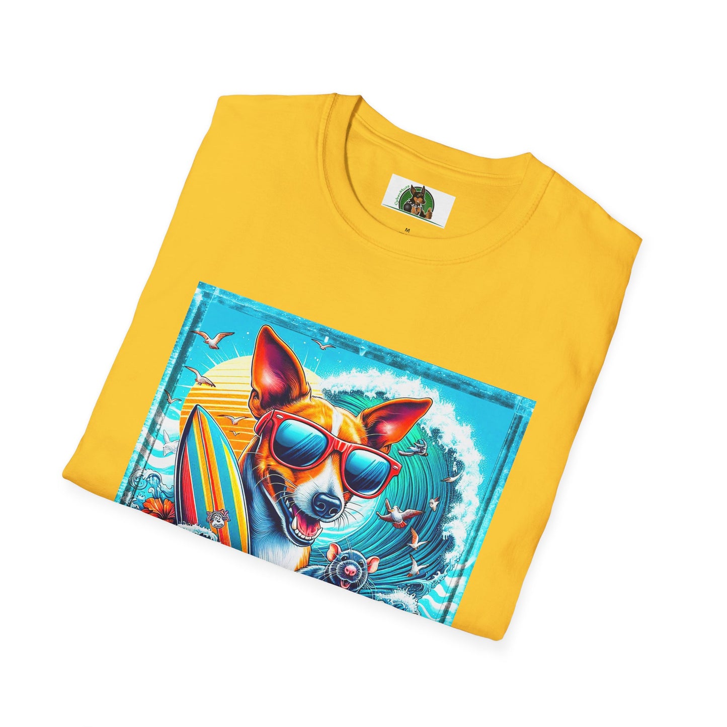 Rat Terrier T-Shirt puppy surfing