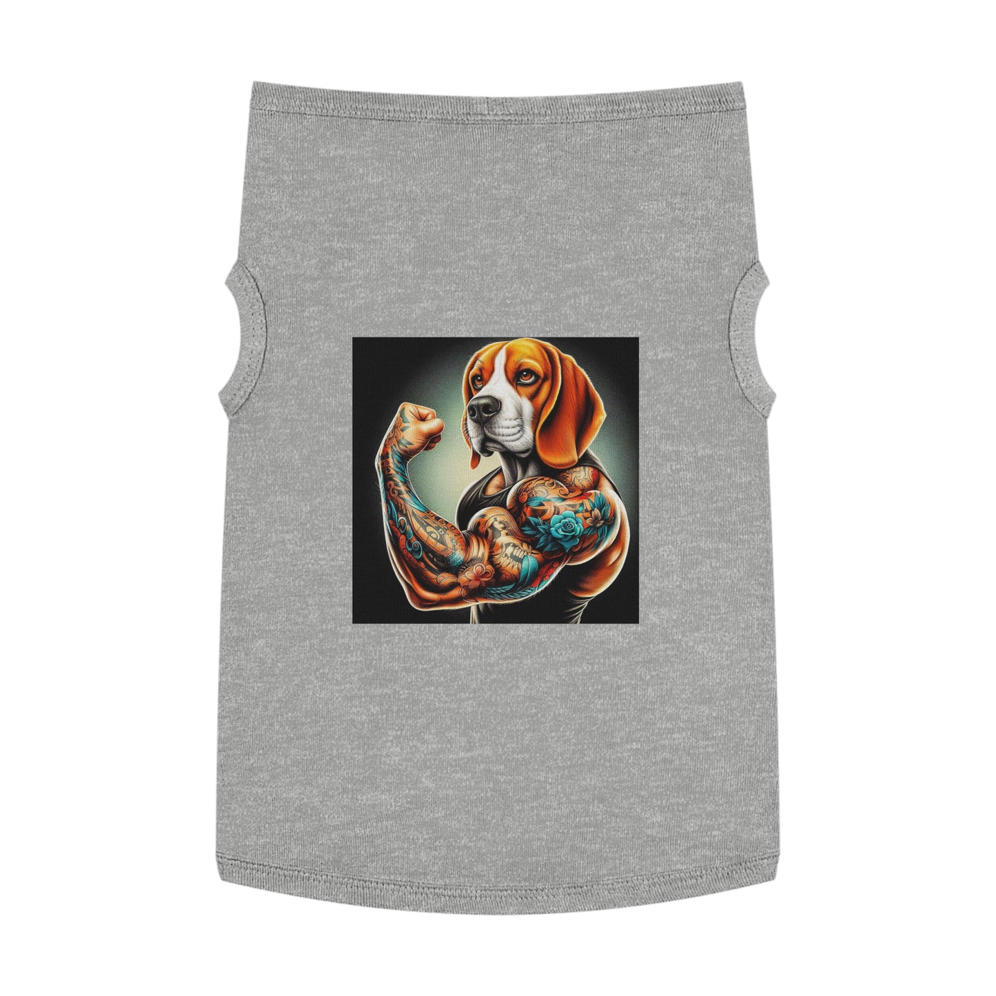 Pet Tank Top Beagle Muscle Dog Pets Printify XL Heather