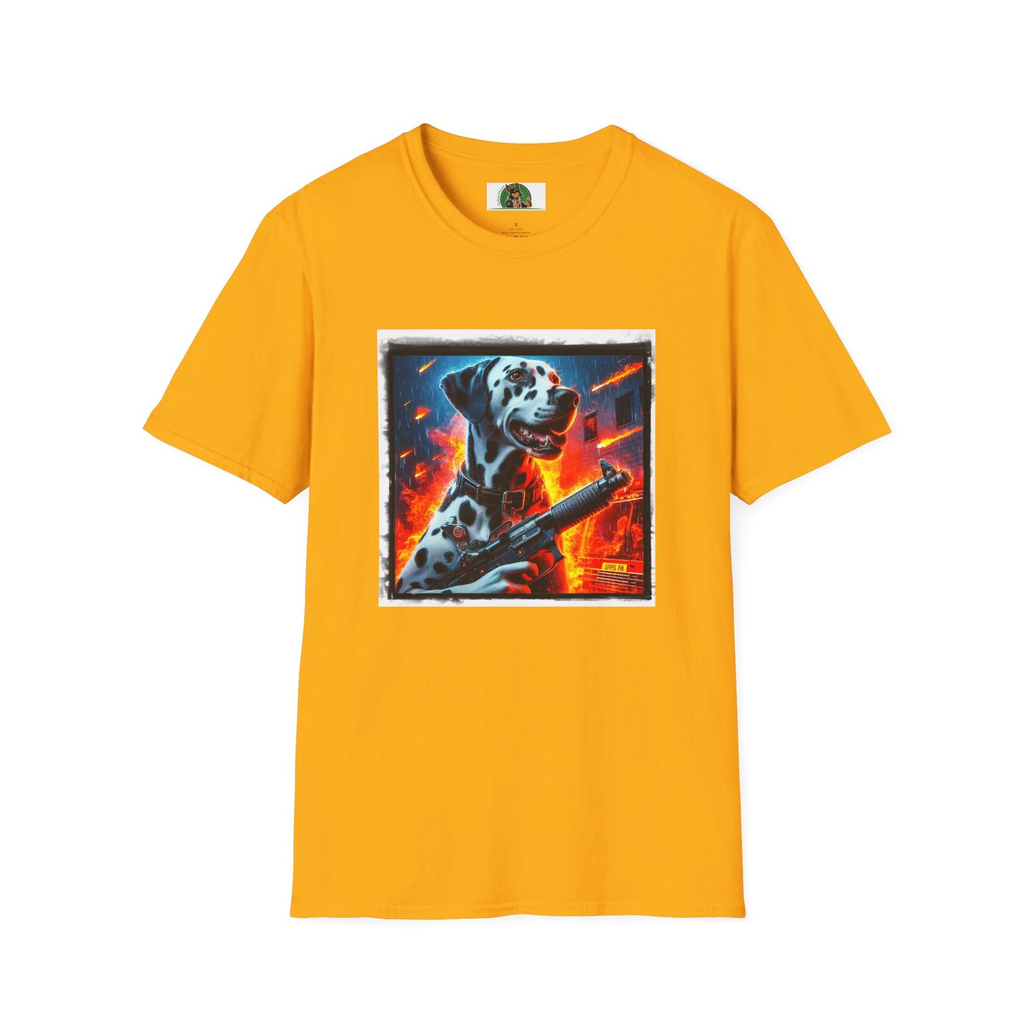 Dalmatian war hero t shirt T-Shirt Printify S Gold