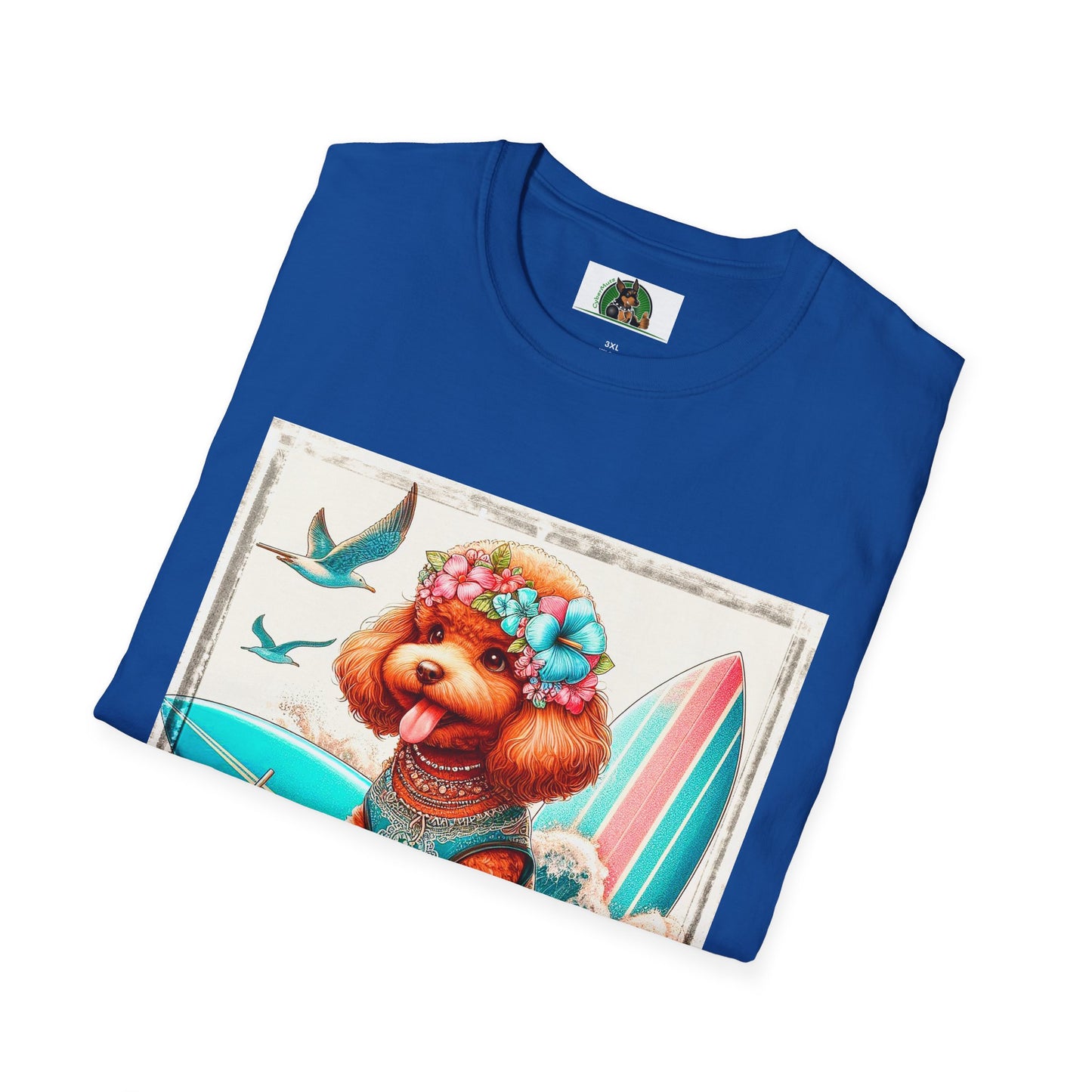 Poodle beach surfer babe t shirt T-Shirt Printify
