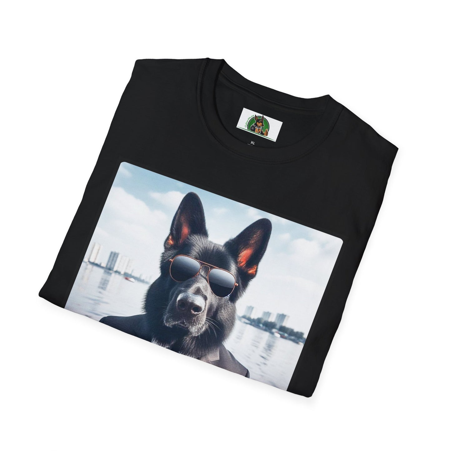 German Shepherd men in black shirt