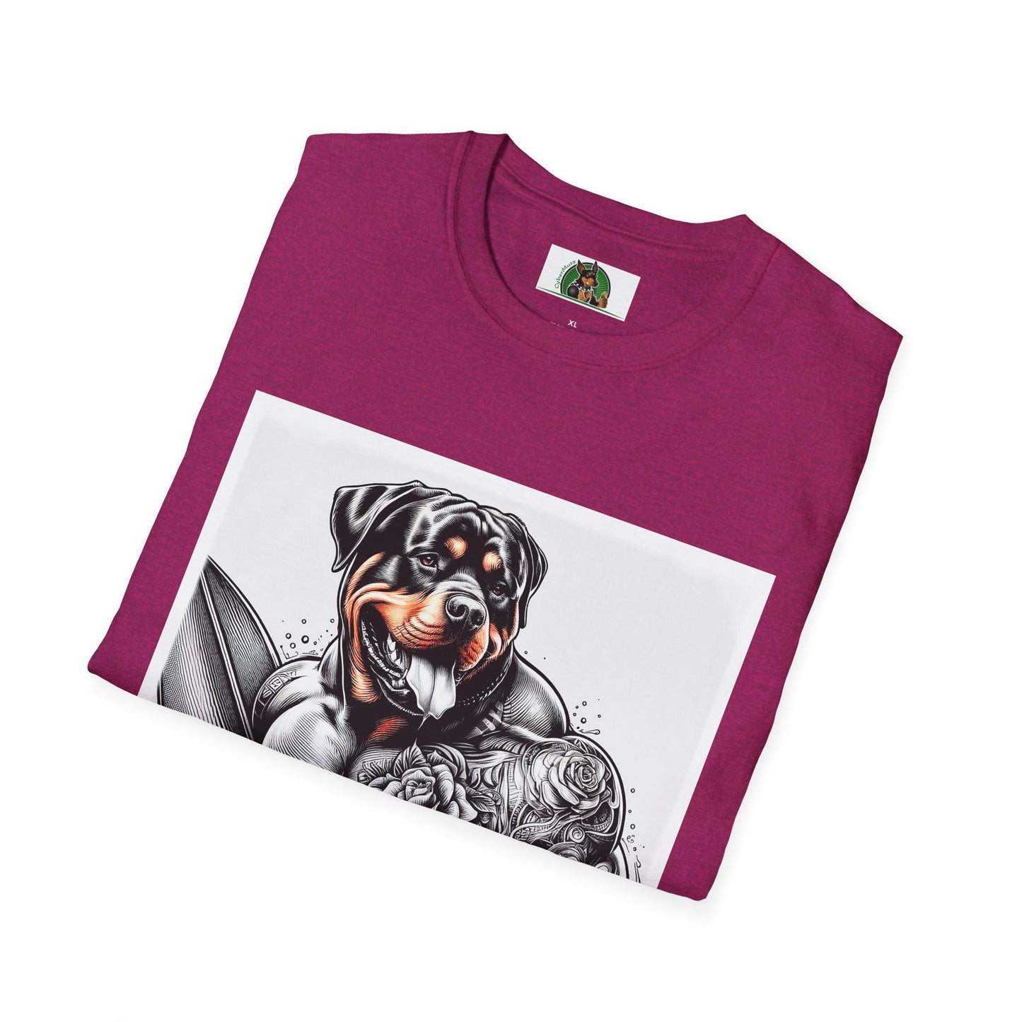 Rottweiler muscles surfer shirt