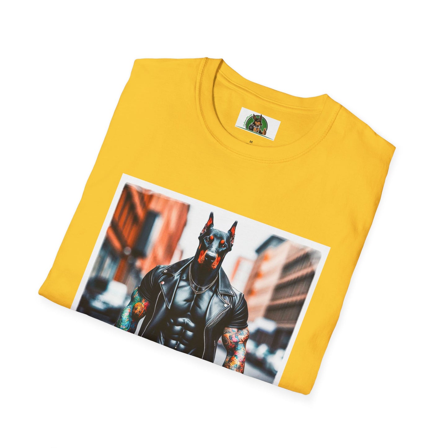 Doberman men in black t shirt