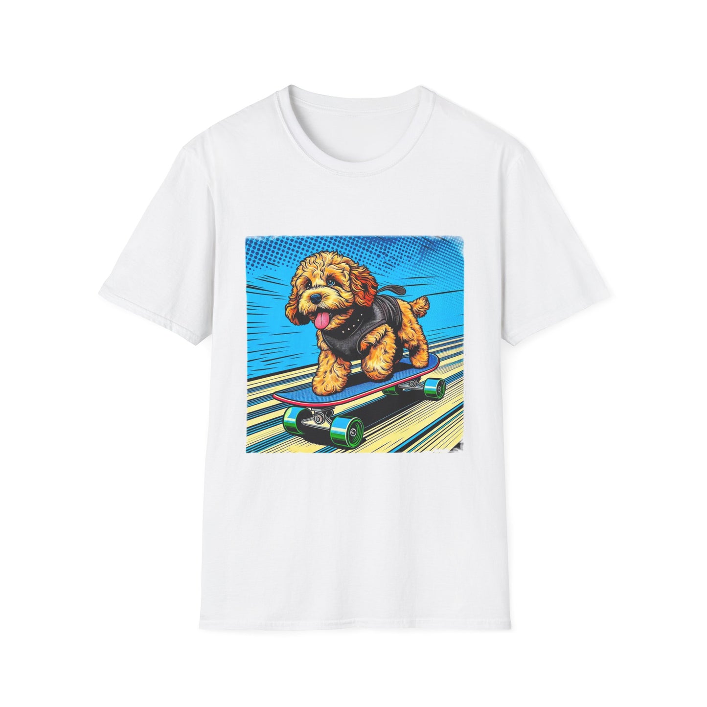 CockerPoo flying high t shirt T-Shirt Printify XS White