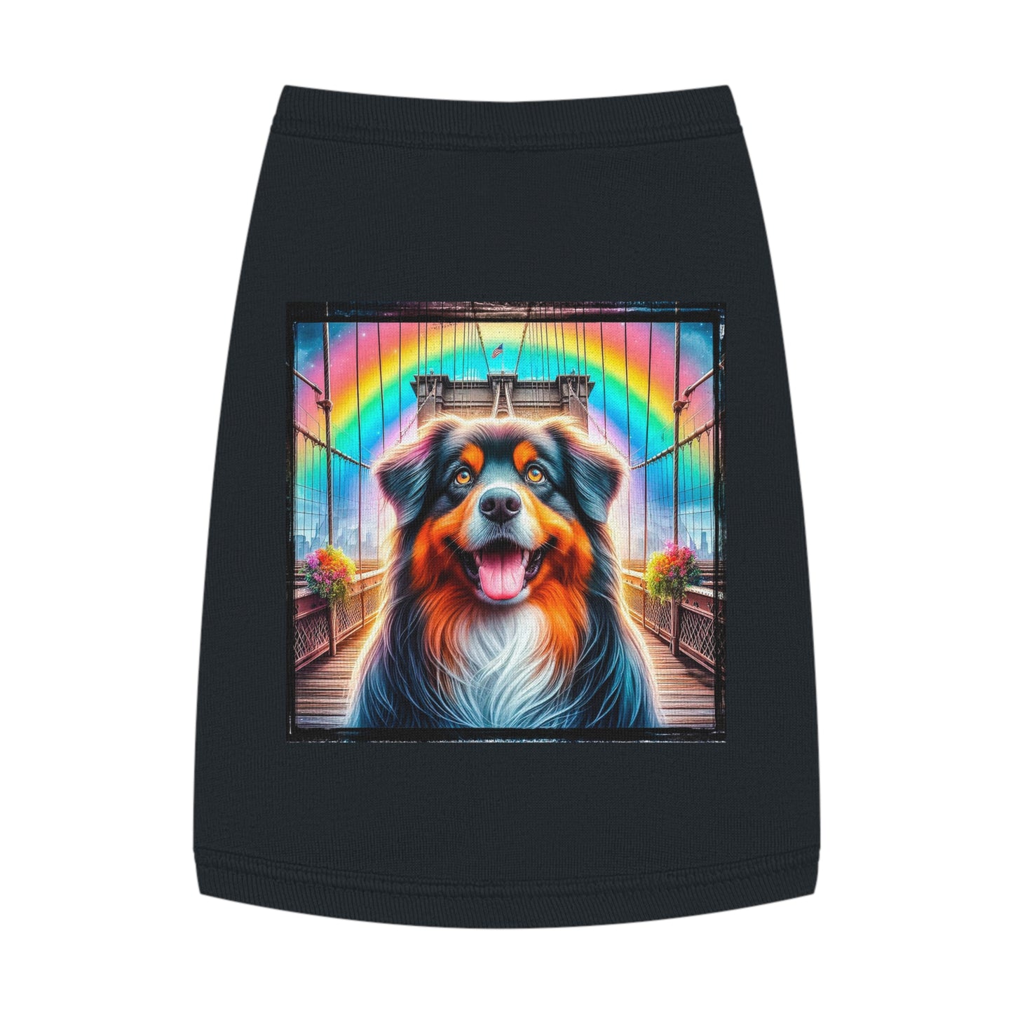 Pet Tank Top Australian Shepherd Pets Printify M Black