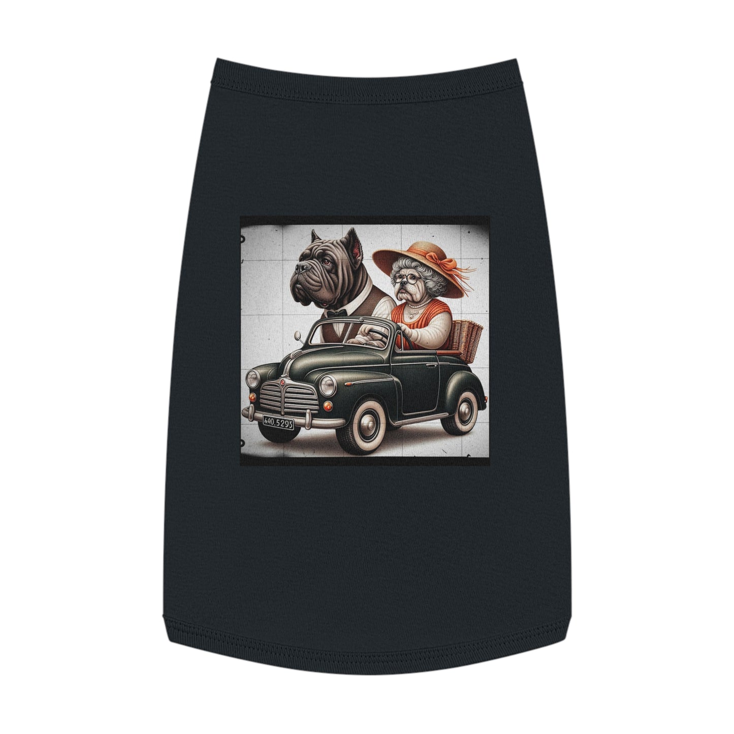 Wacky Pet Tank Top Cane Corso Dog Couple In Car Pets Printify L Black