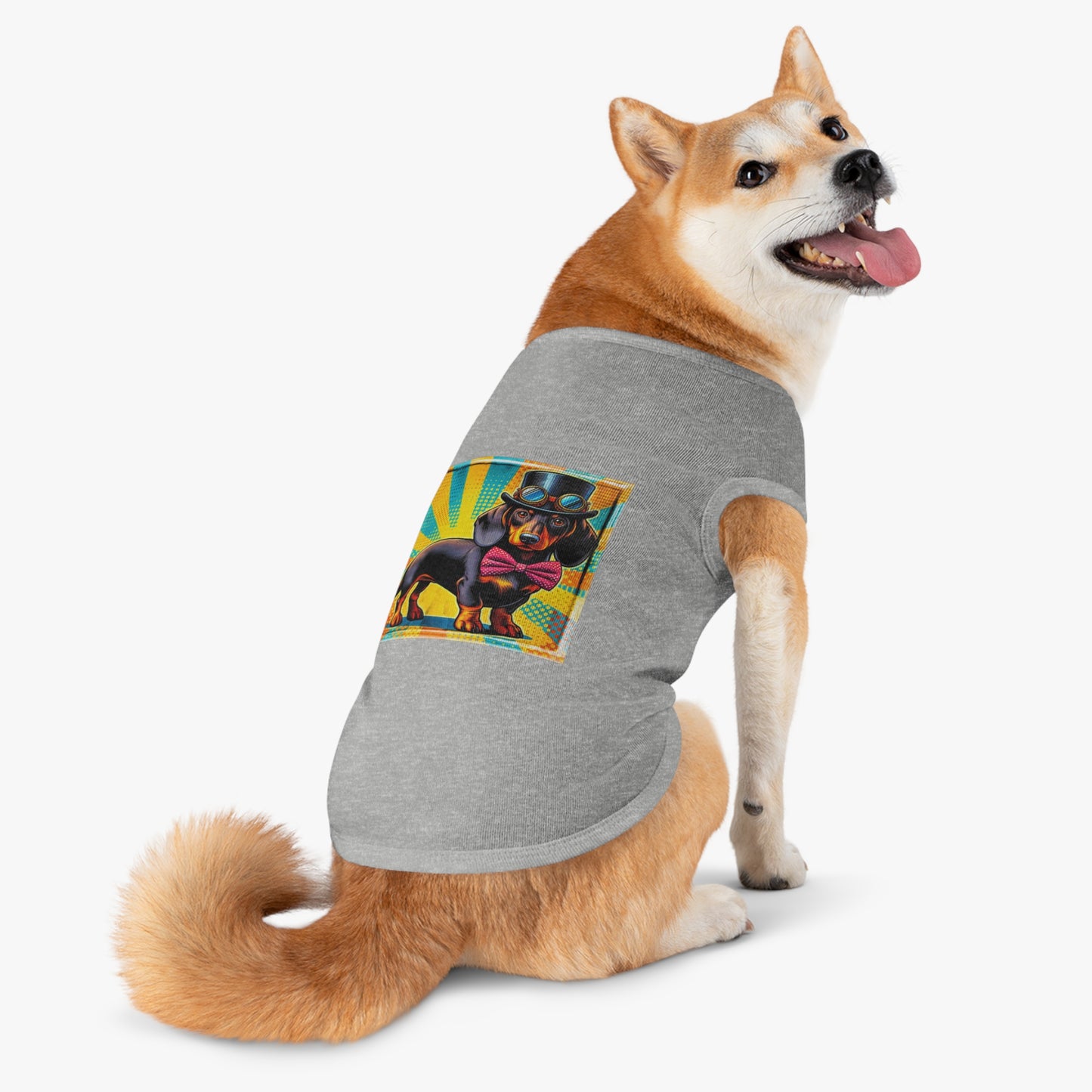 Pet Tank Top Dachshund colorful steampunk t shirt