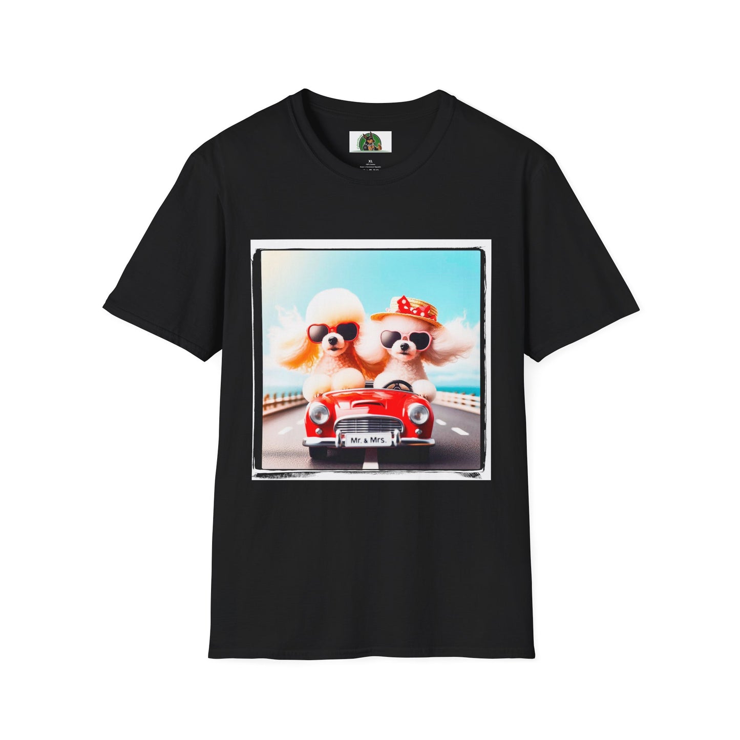 Wacky Poodle driving fun shirt T-Shirt Printify XS Black