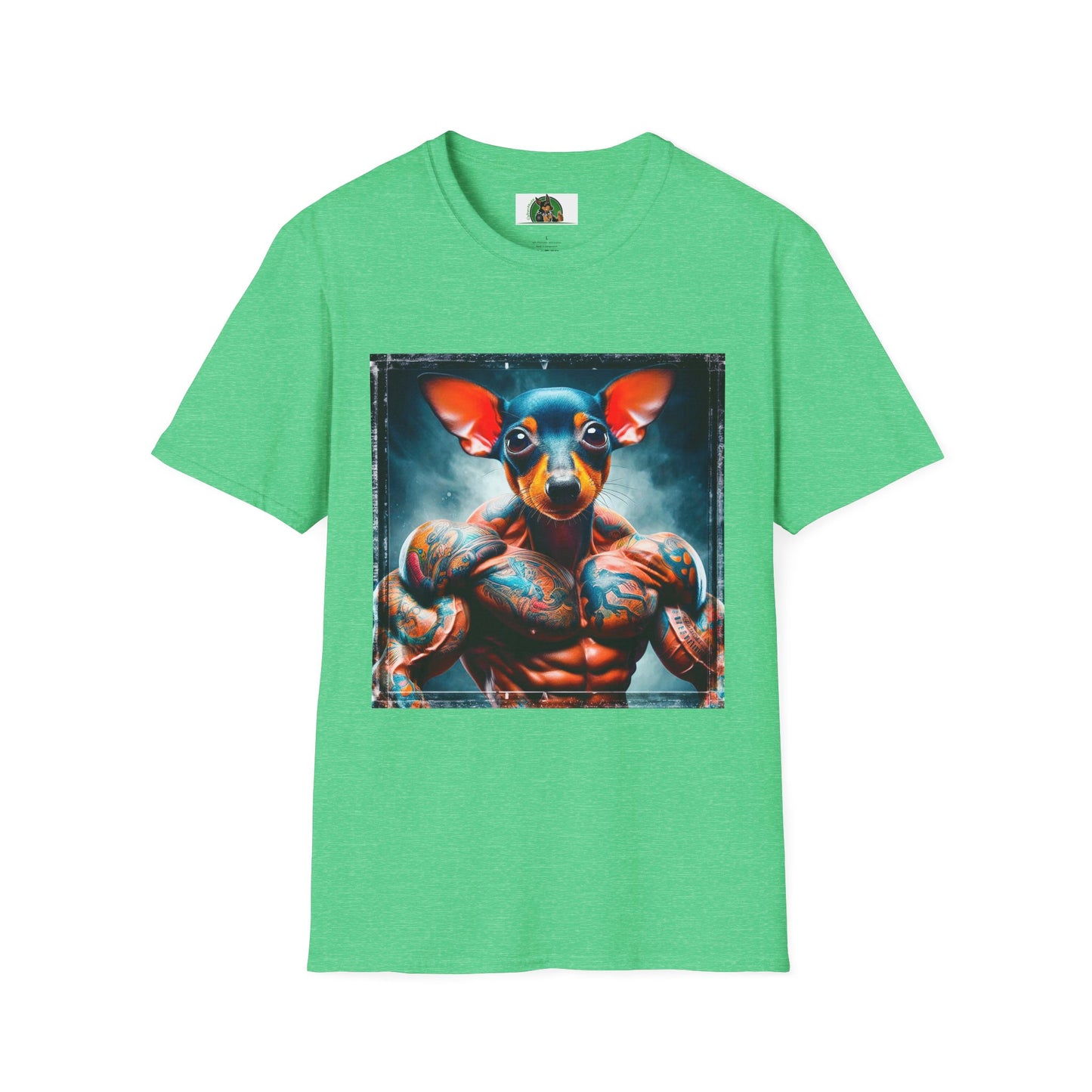 Rat Terrier T-Shirt muscles T-Shirt Printify S Heather Irish Green