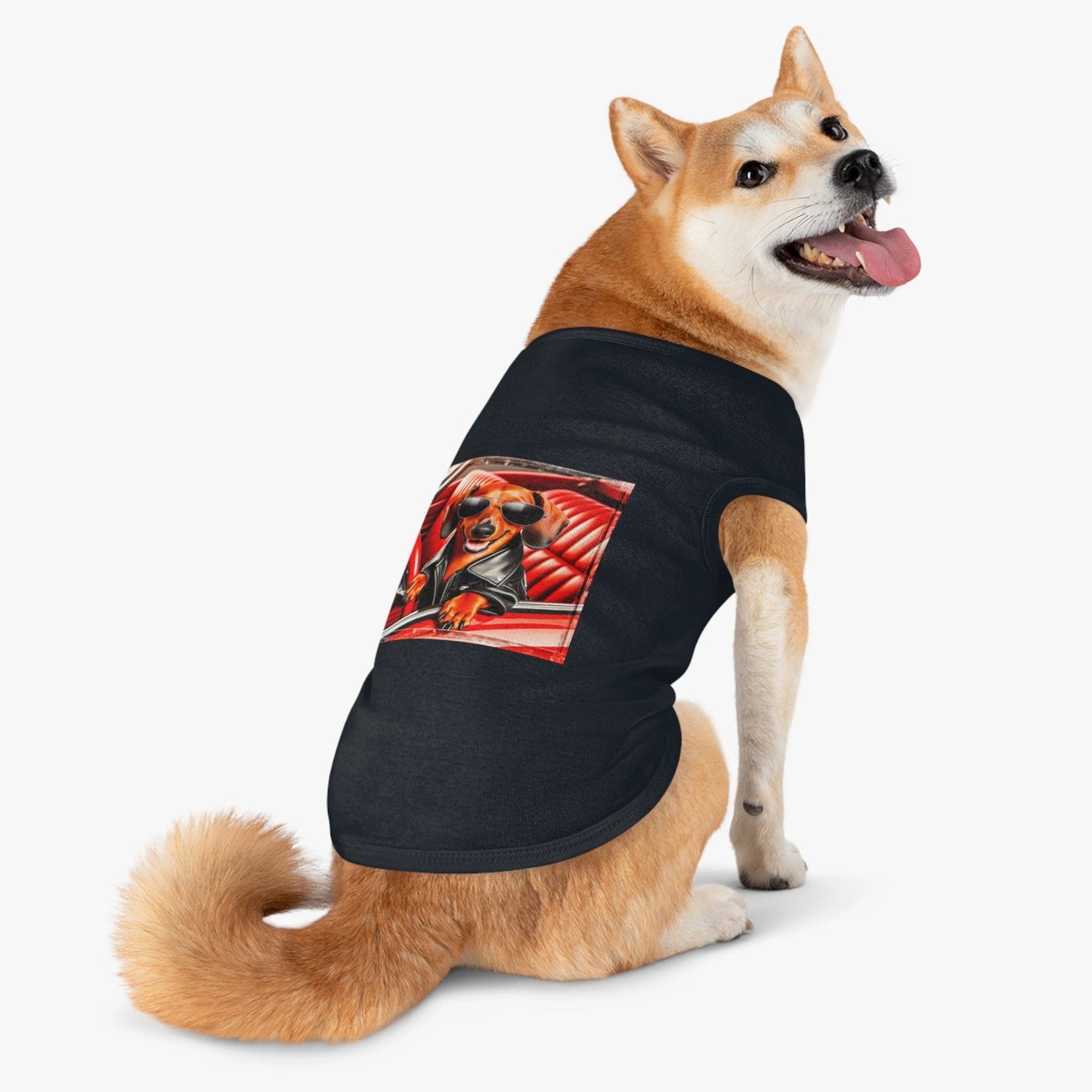 Wacky Dachshund Tank Top For Dogs And Pets Funny Short Legged Breed Shirt For Small Dogs by Printify