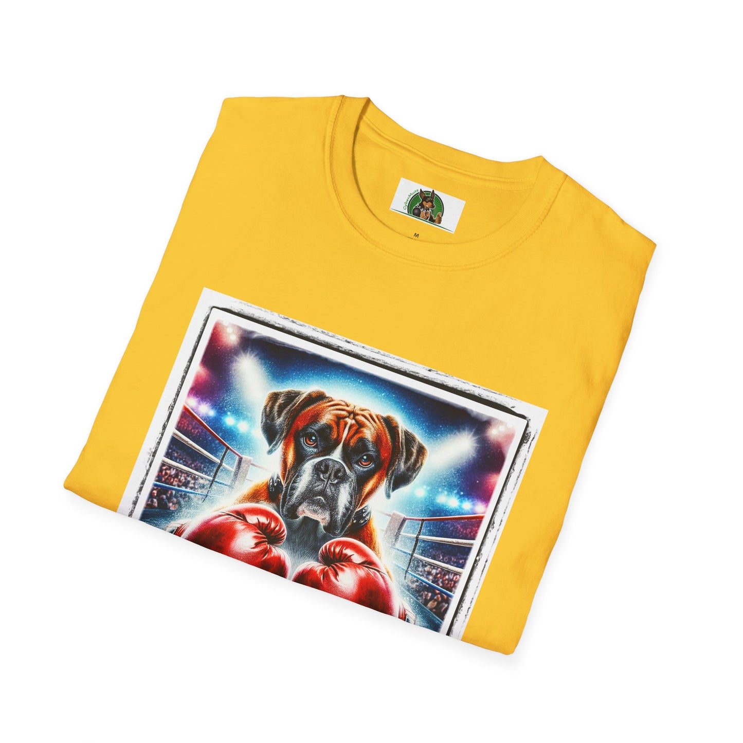 Boxer Dog With Boxing Gloves Shirt T-Shirt Printify