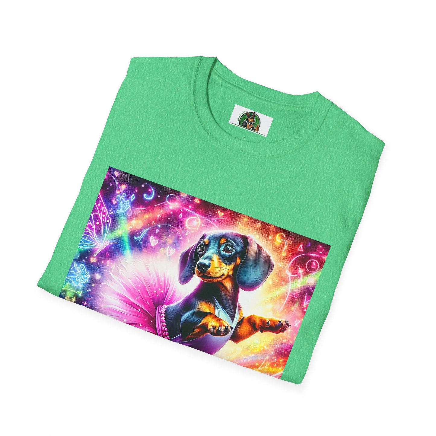 Dachshund soaring ballerina t shirt