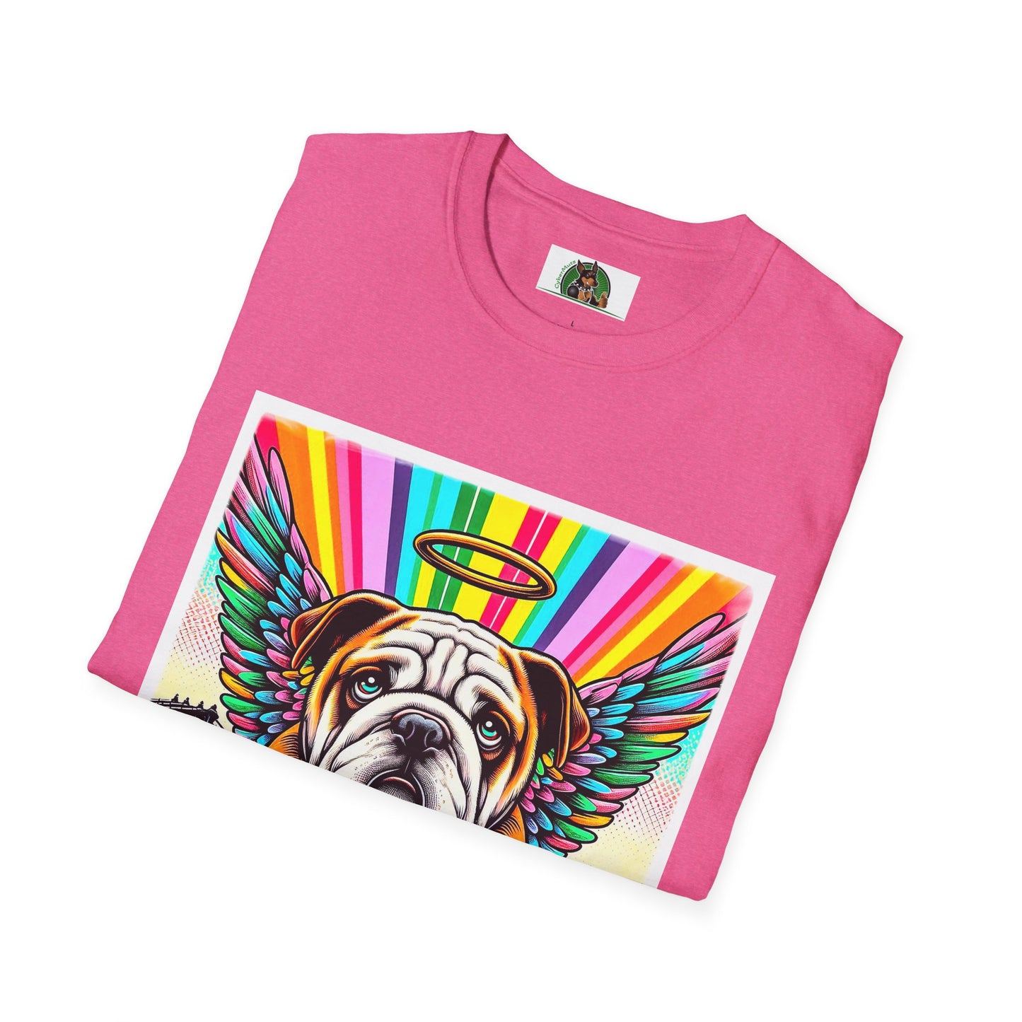 Bulldog colorful angel t shirt