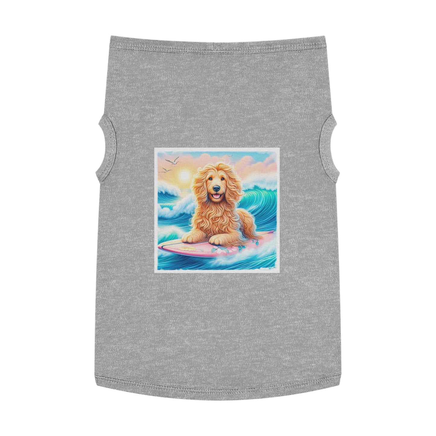 Pet Tank Golden Doodle pretty doggie t shirt Pets Printify XL Heather