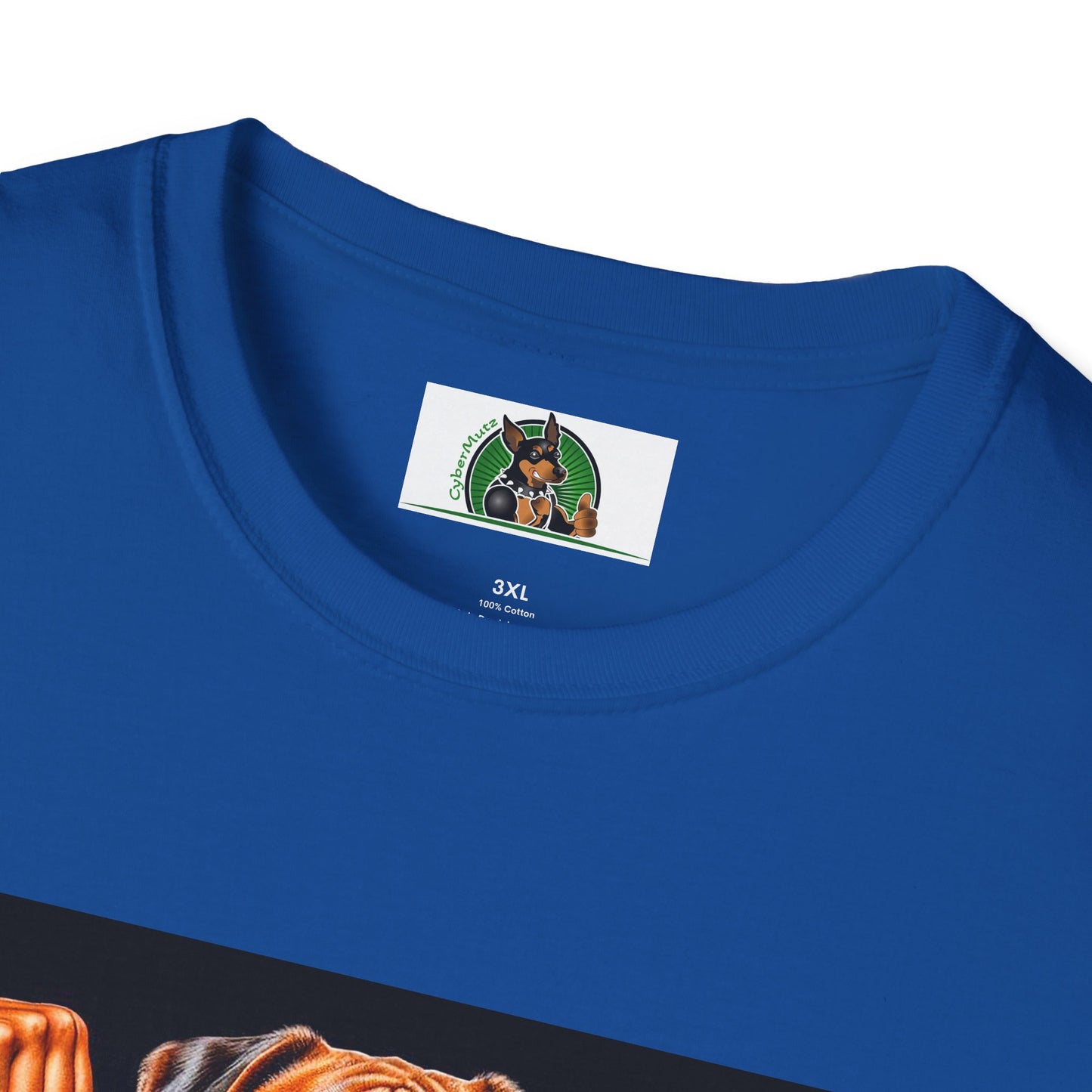 Boxer Muscle Dog Wearing Tie TShirt T-Shirt Printify
