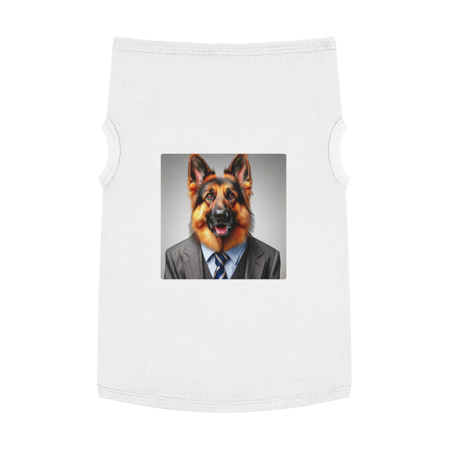 German Shepherd businessman Pets Printify XL White