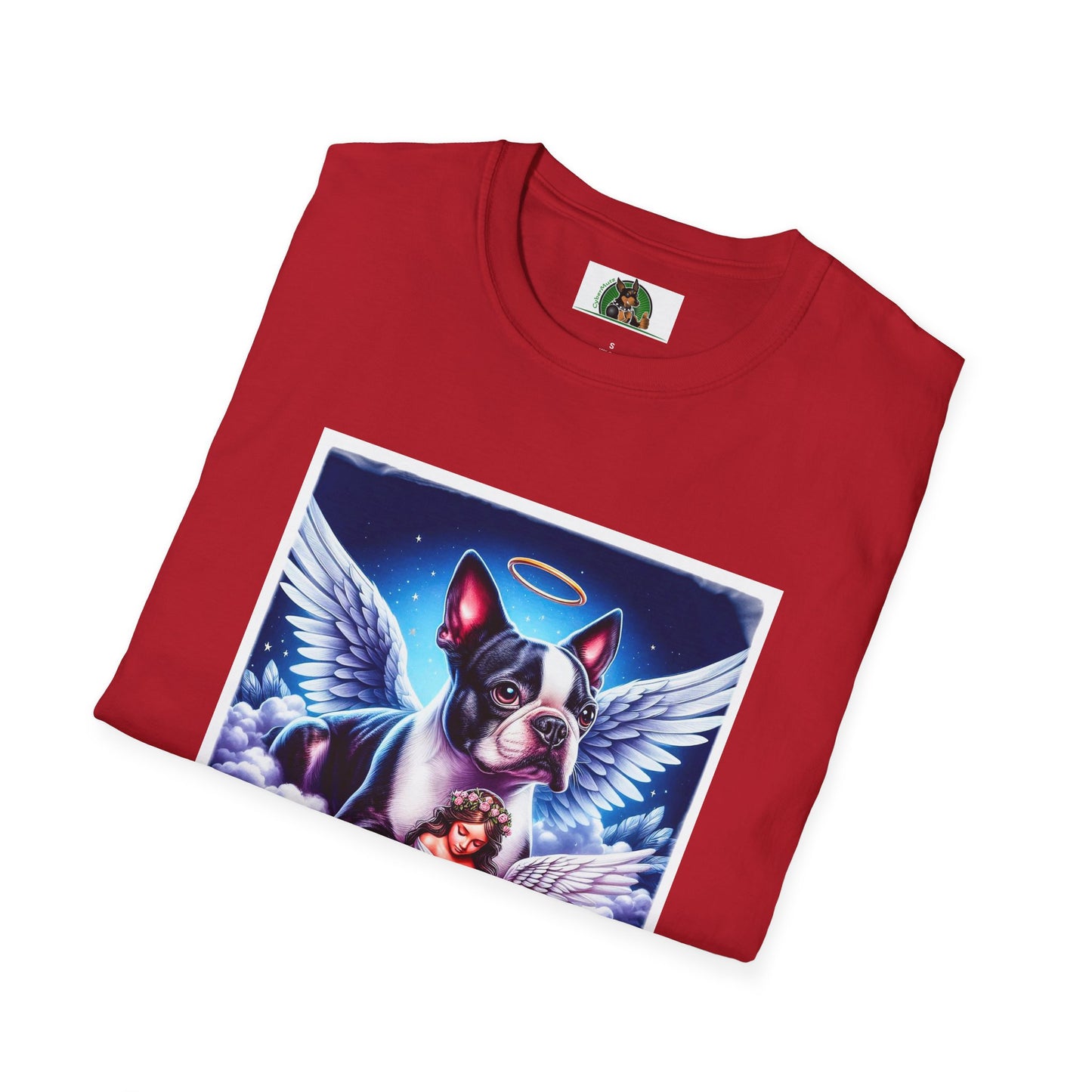 Boston Terrier Angel And Girl Shirt T-Shirt Printify