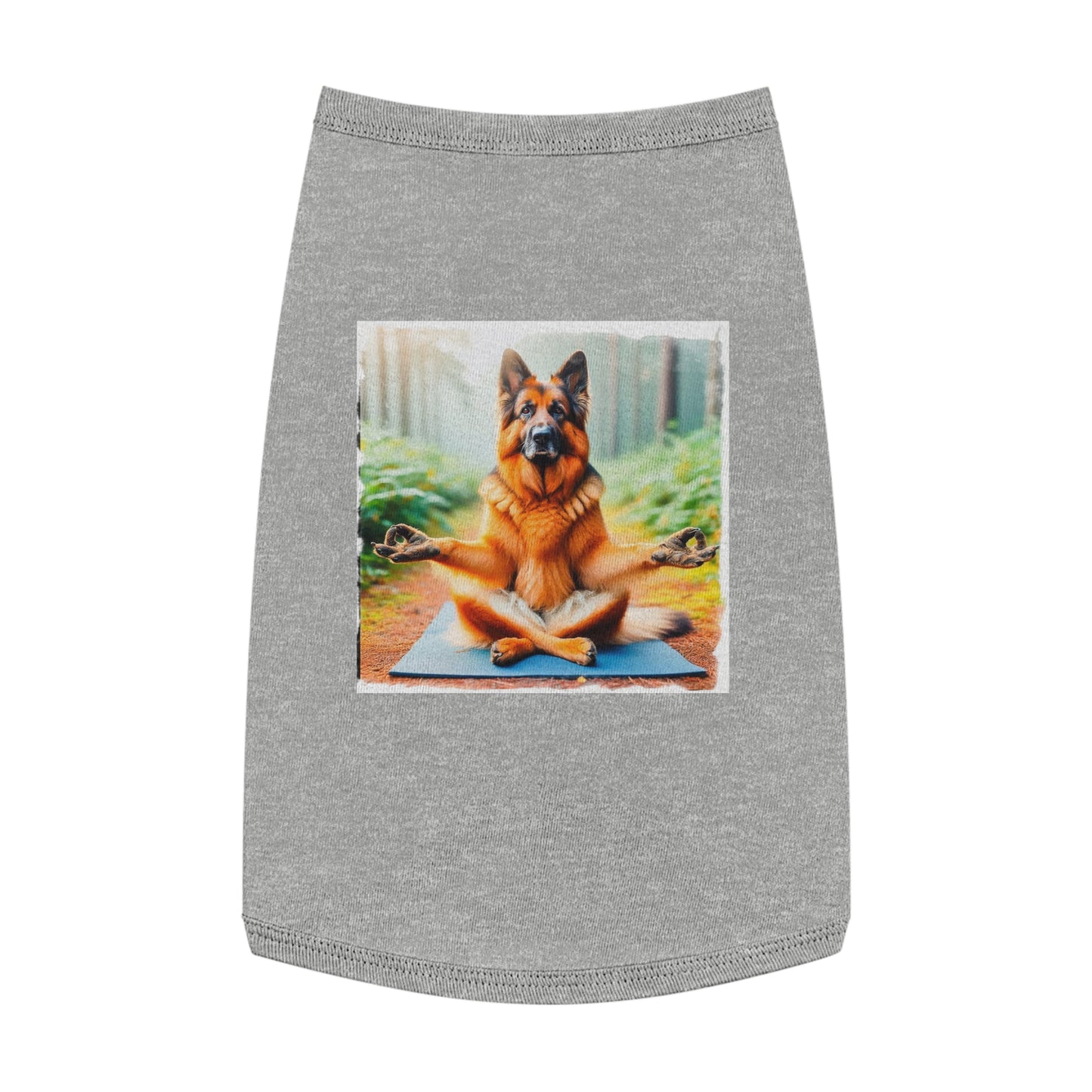 German Shepherd yoga shirt Pets Printify L Heather