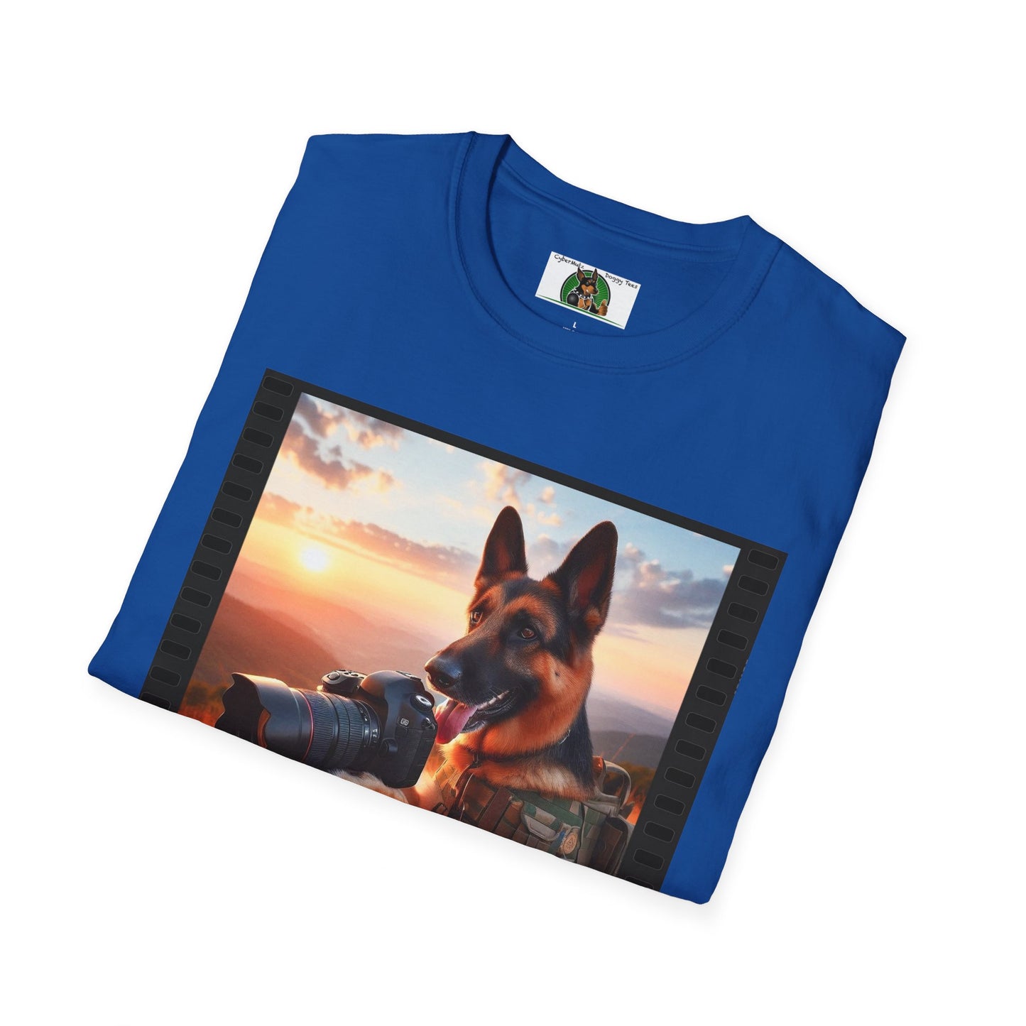 German Shepherd Dog Photographer Unisex Softstyle T-Shirt T-Shirt Printify