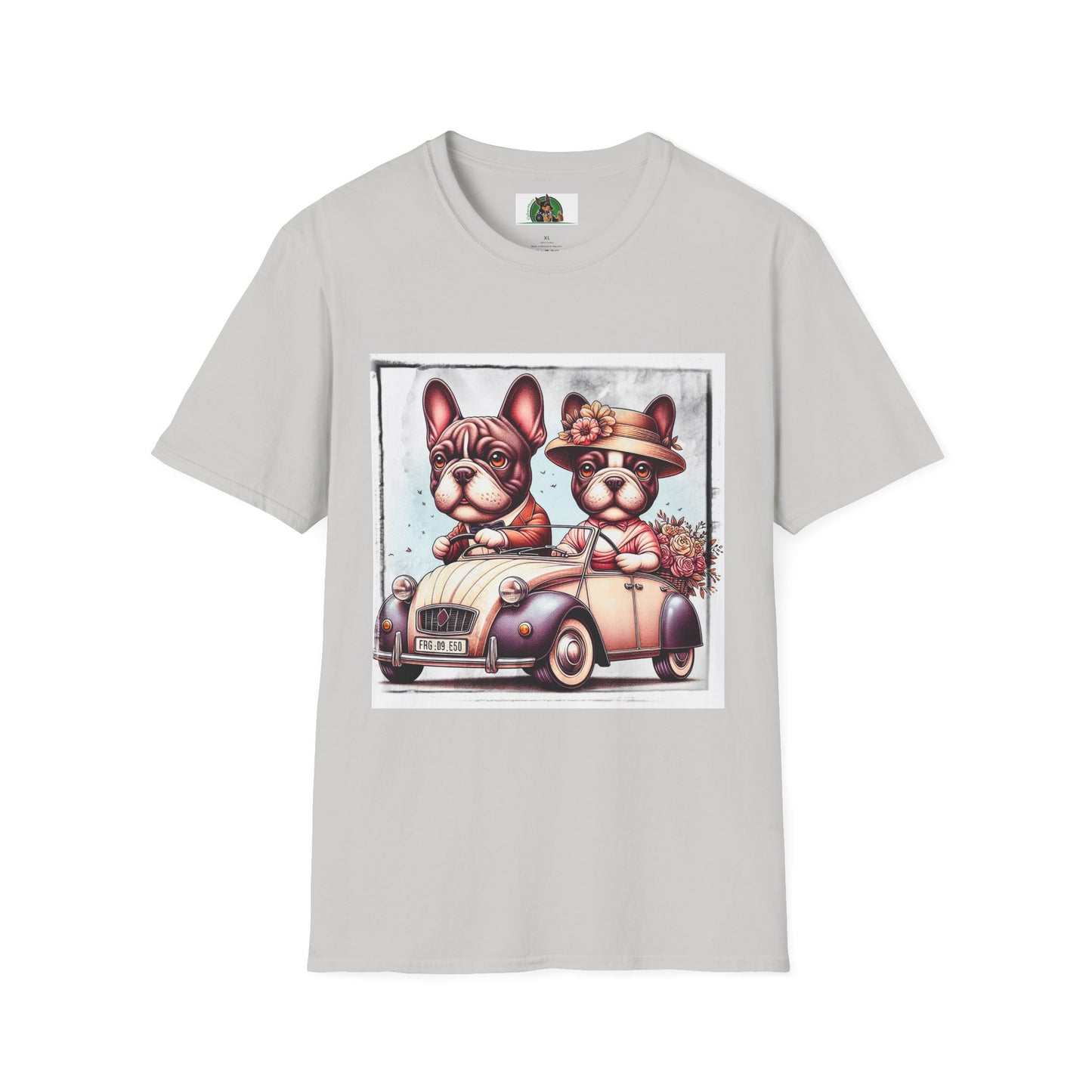 Wacky French Bulldog T-Shirt Printify S Ice Grey