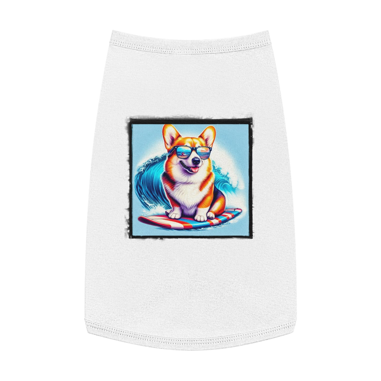 Pembroke Welsh Corgi Hawaiian surfer shirt Pets Printify L White