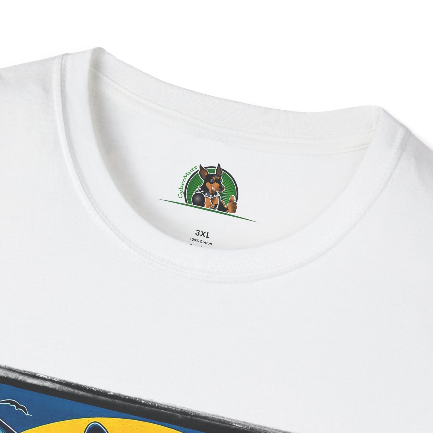 Boston Terrier Male Dog With Boogie Board T-Shirt Printify