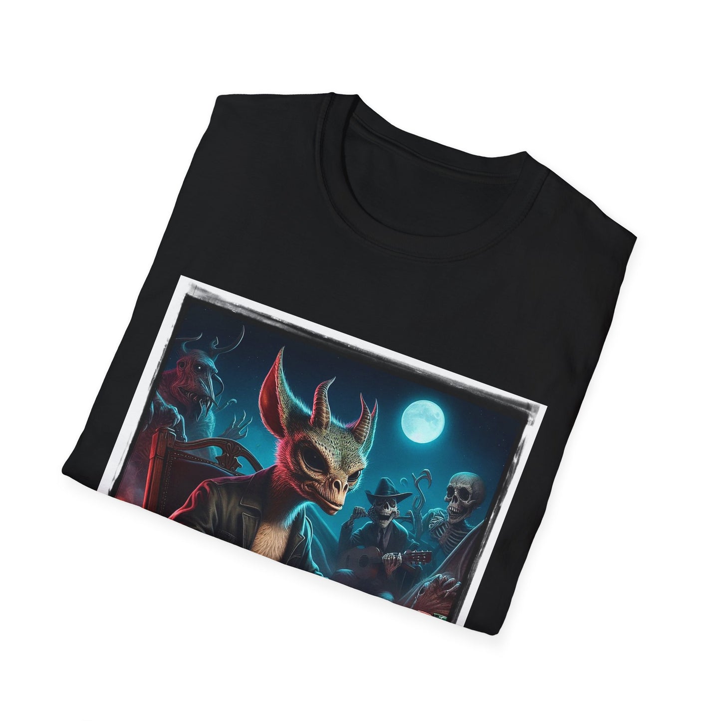 Chupacabra dragon poker playing t shirt T-Shirt Printify