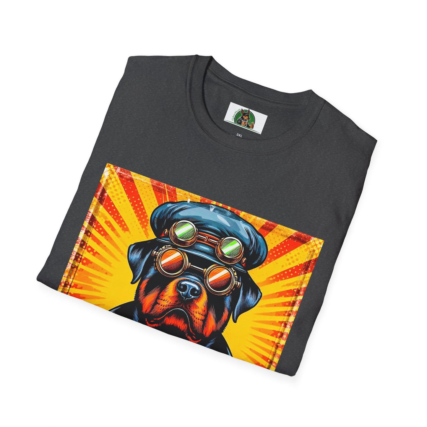 Rottweiler cool steam punk shirt T-Shirt Printify