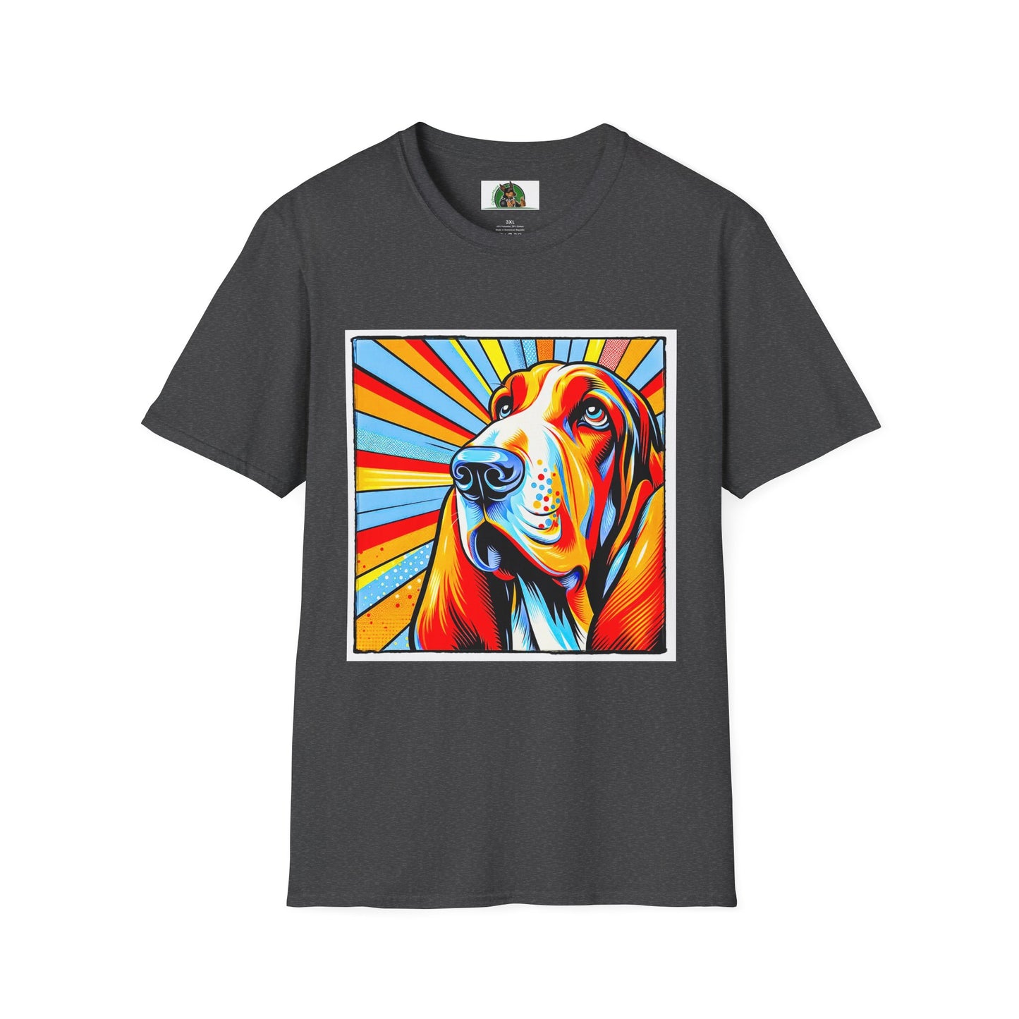 Basset Hound Pop Art Shirt T-Shirt Printify XS Dark Heather