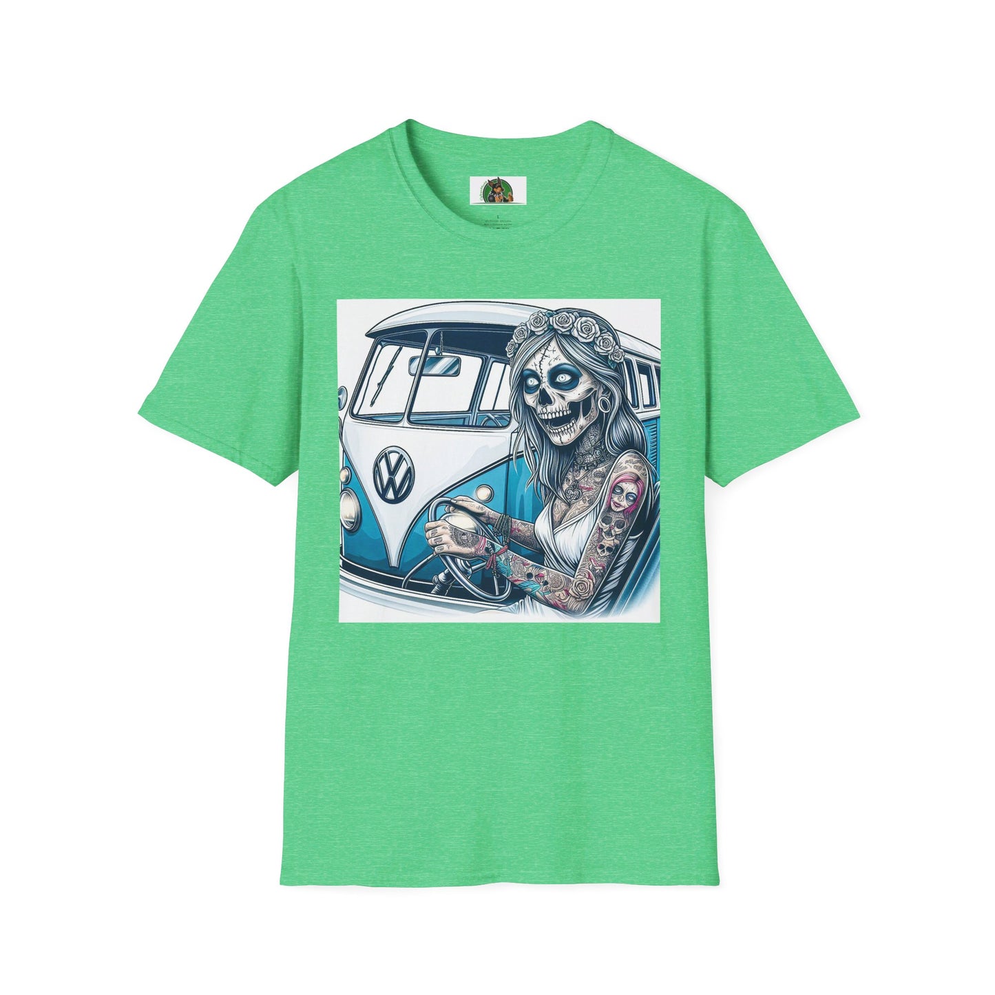 Zombie Girl T-Shirt Printify S Heather Irish Green