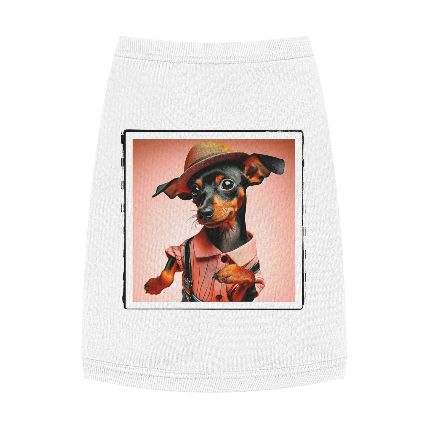 - Min Pin Tank Tops tiny dancer Pets Printify