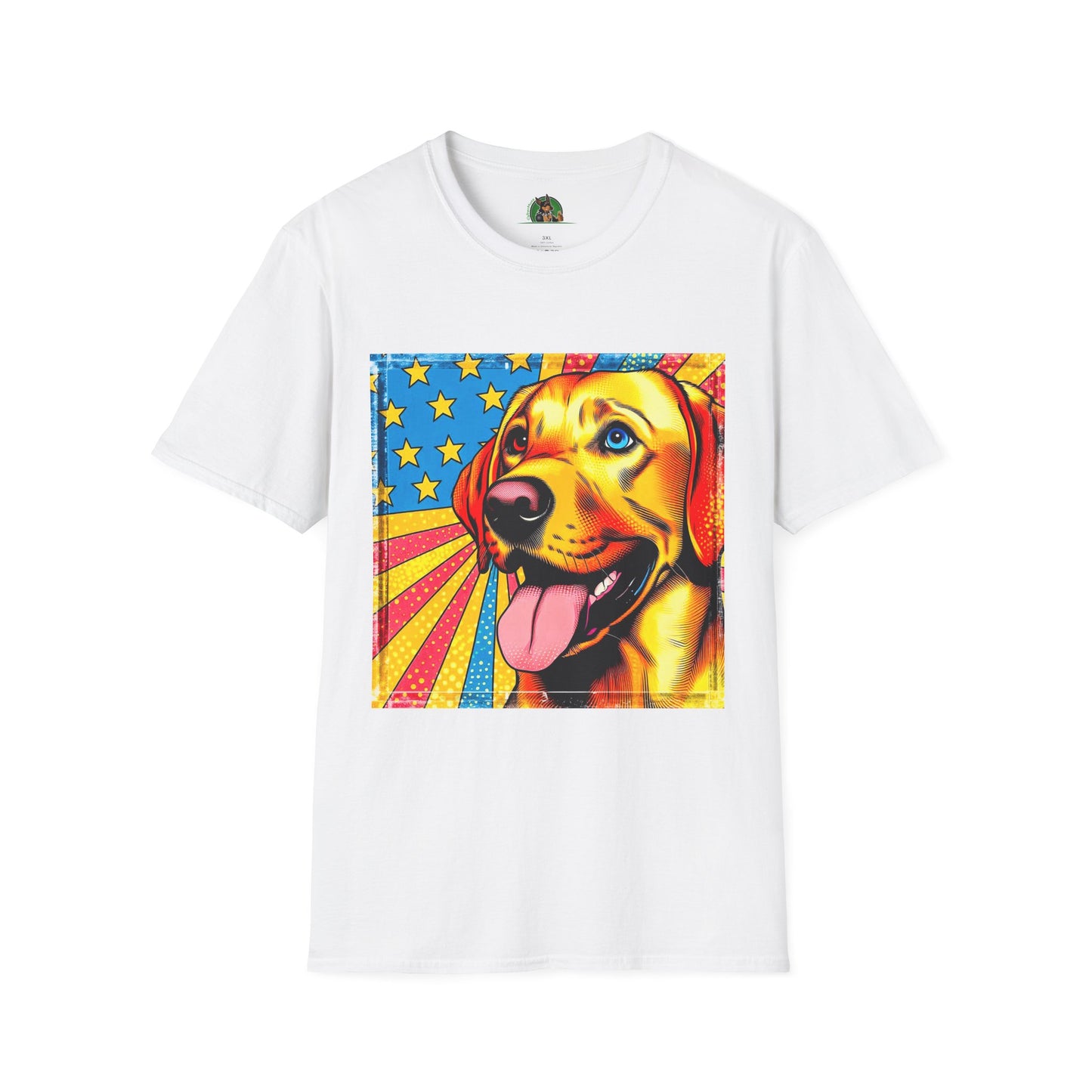 Labrador Retriever American flag shirt T-Shirt Printify XS White