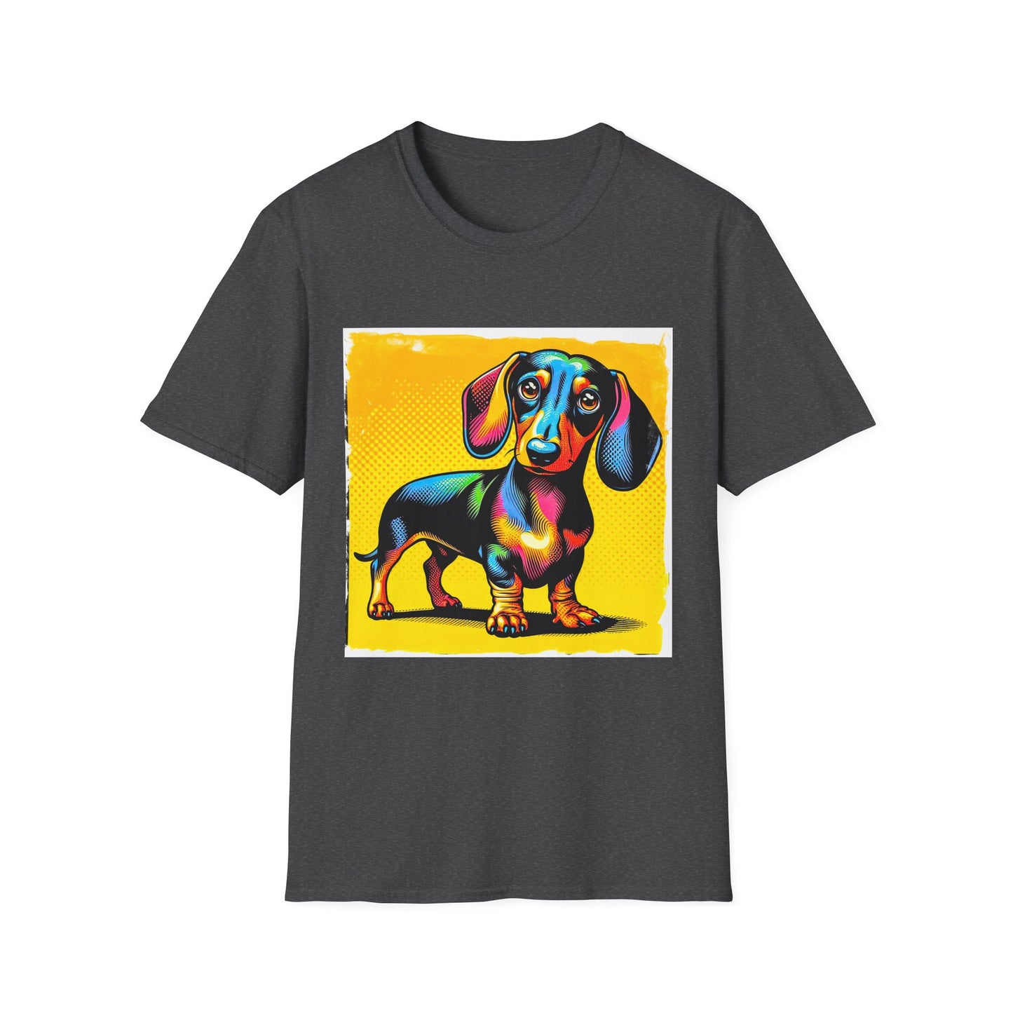 Dachshund pretty in colors t shirt T-Shirt Printify XS Dark Heather