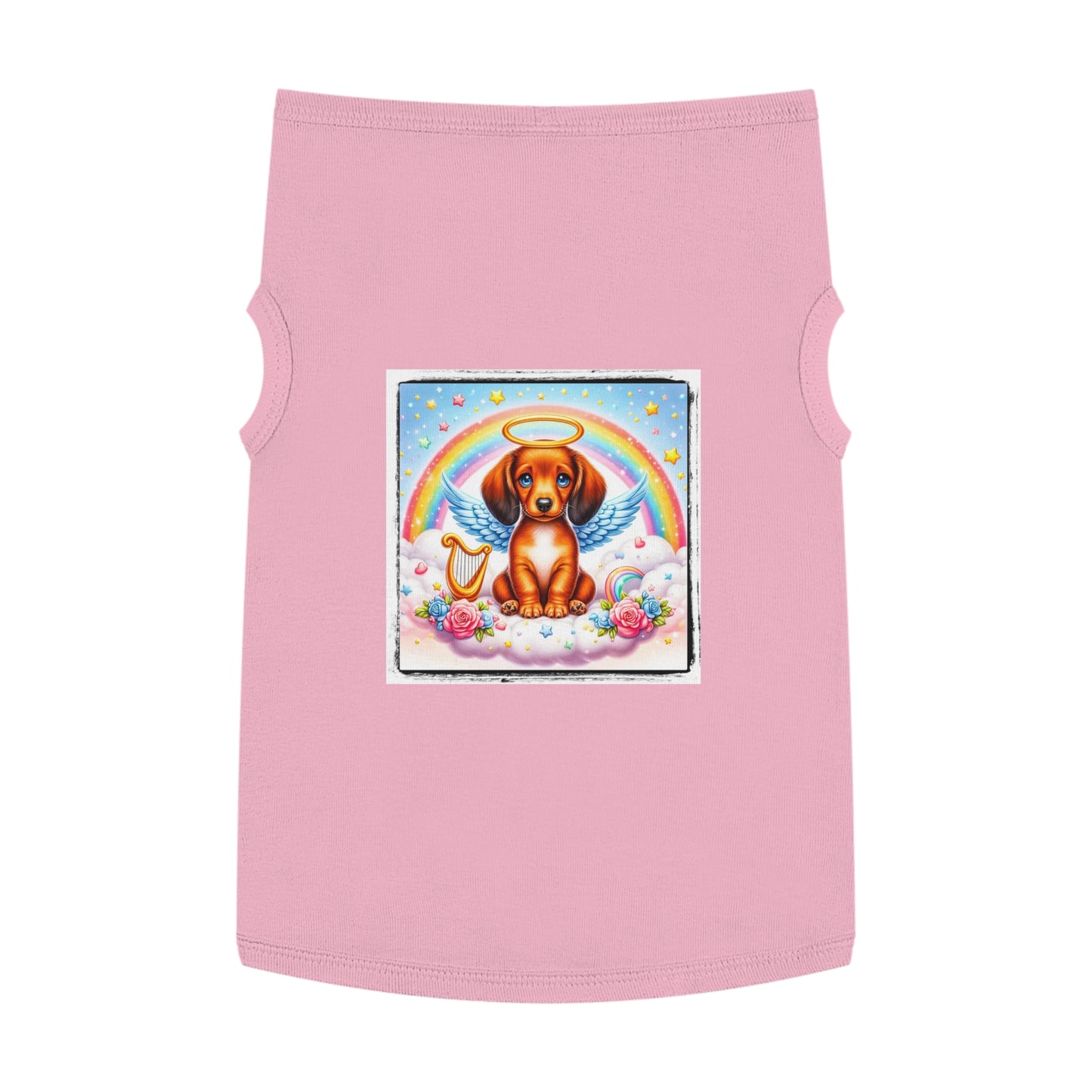 Pet Tank Top Dachshund angel baby t shirt Pets Printify XL Pink