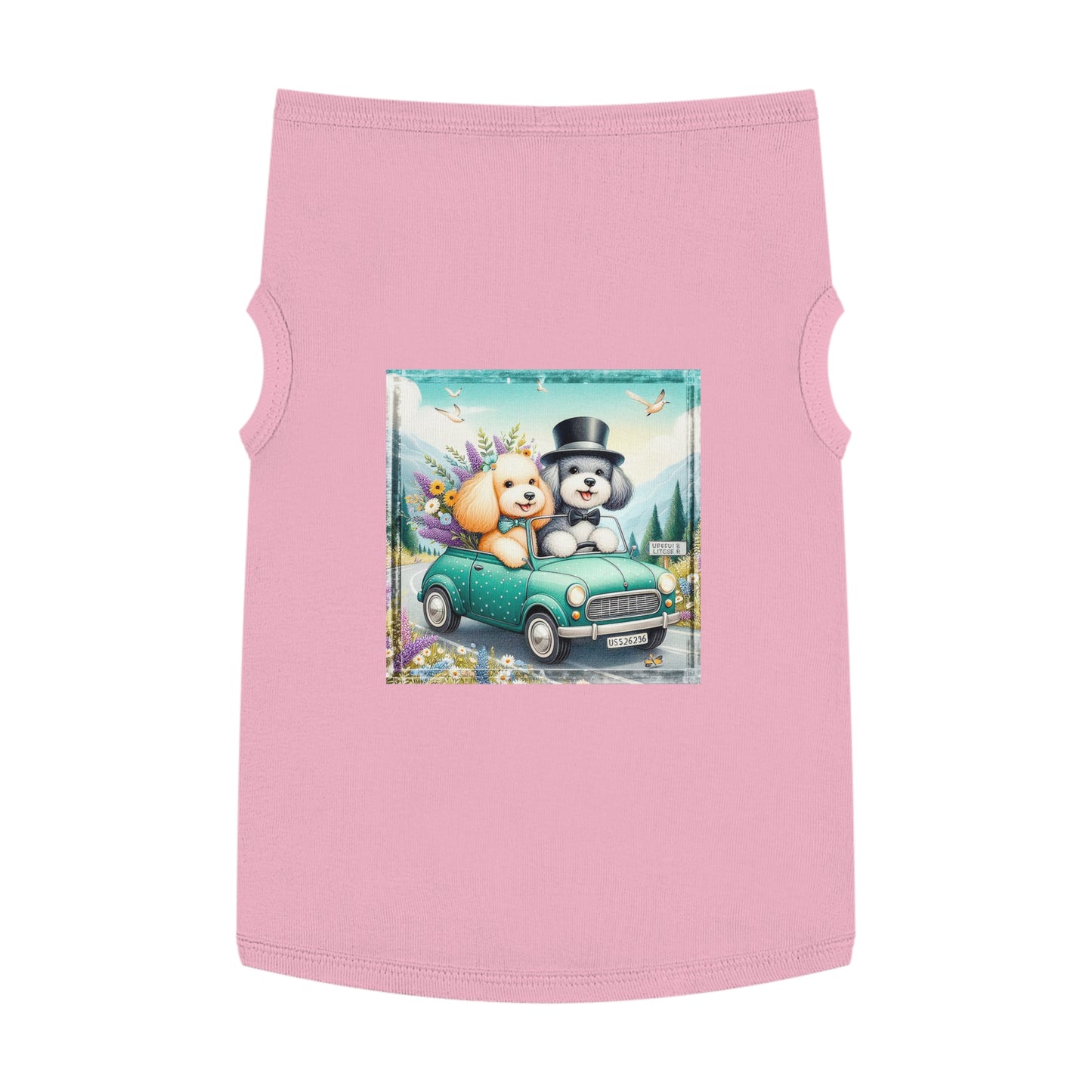 Wacky Pet Tank Top Sheepadoodle fun couple Pets Printify XL Pink