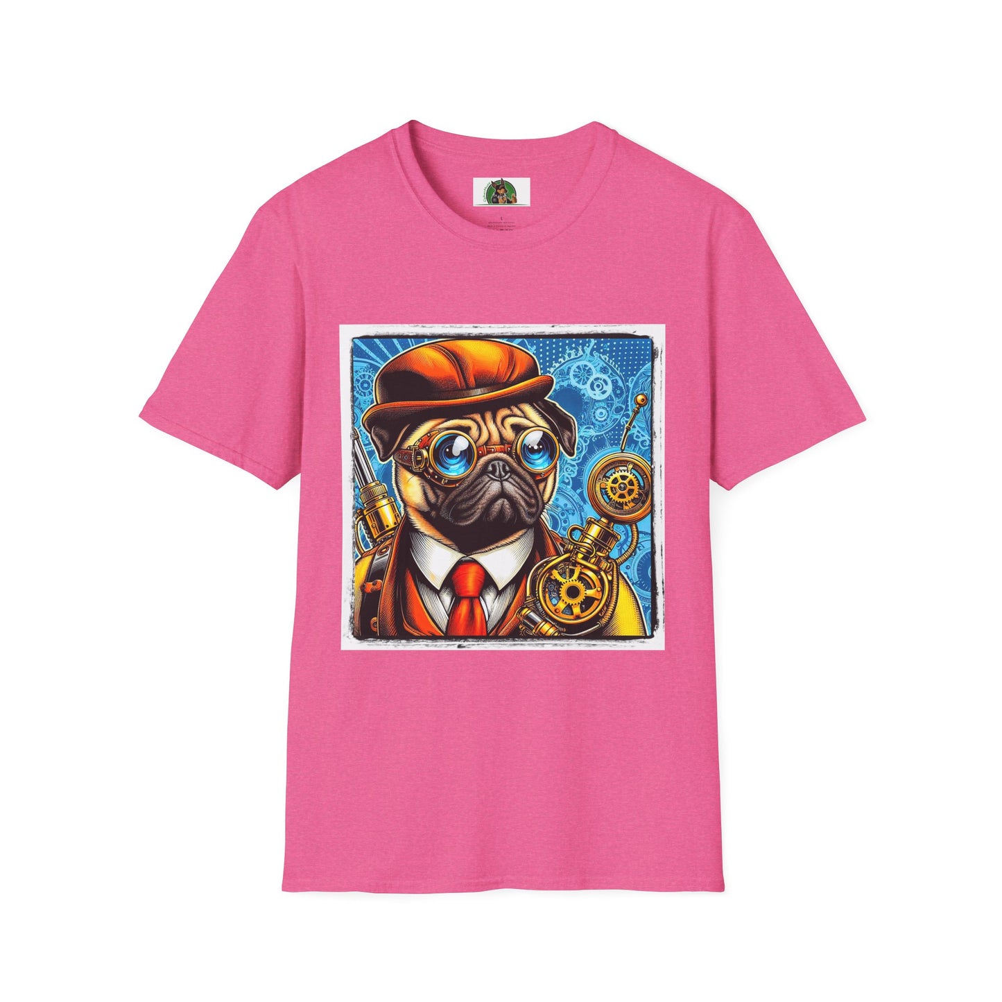 Pugs T-Shirt Printify S Heather Heliconia