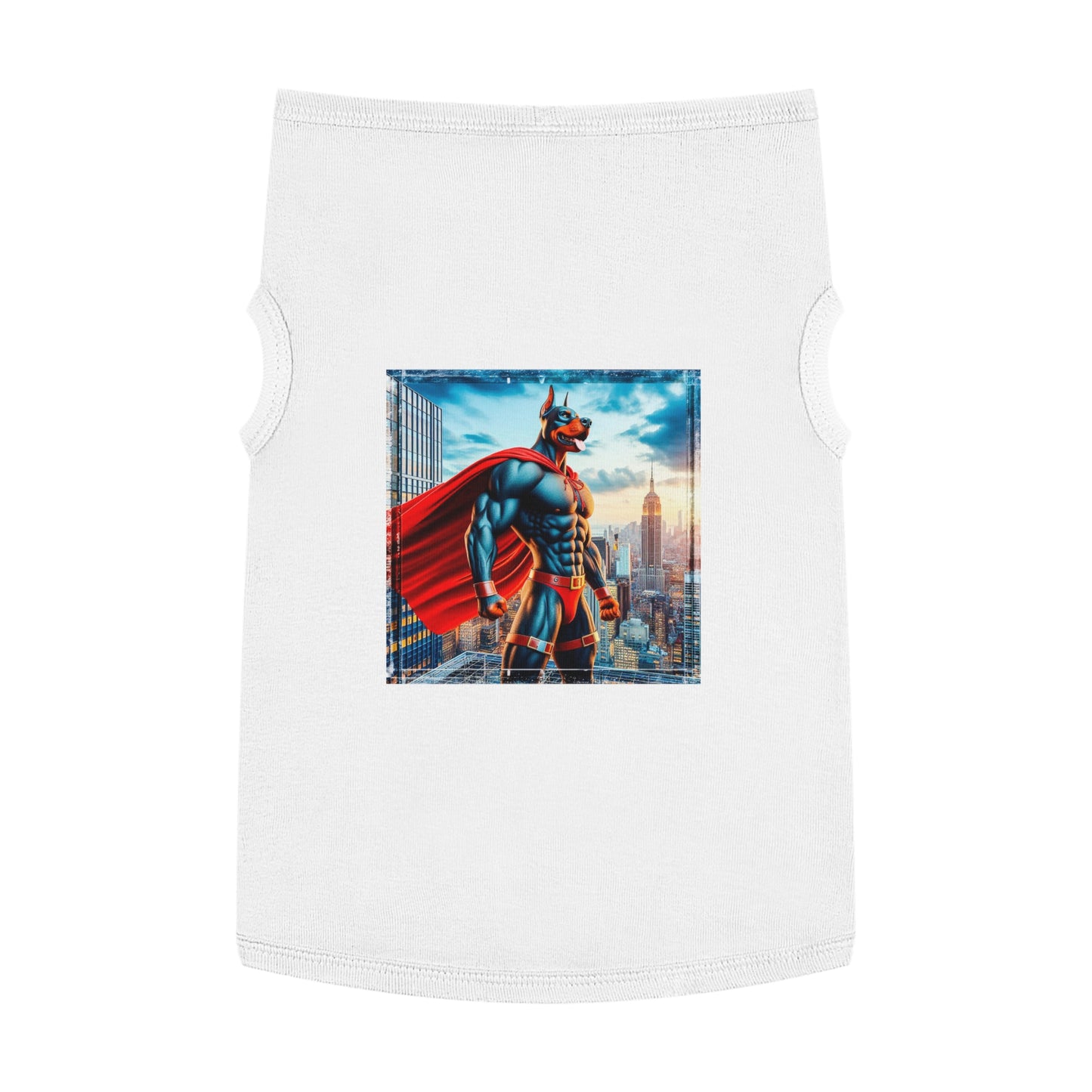 Pet Tank Top Doberman muscleman hero t shirt Pets Printify XL White