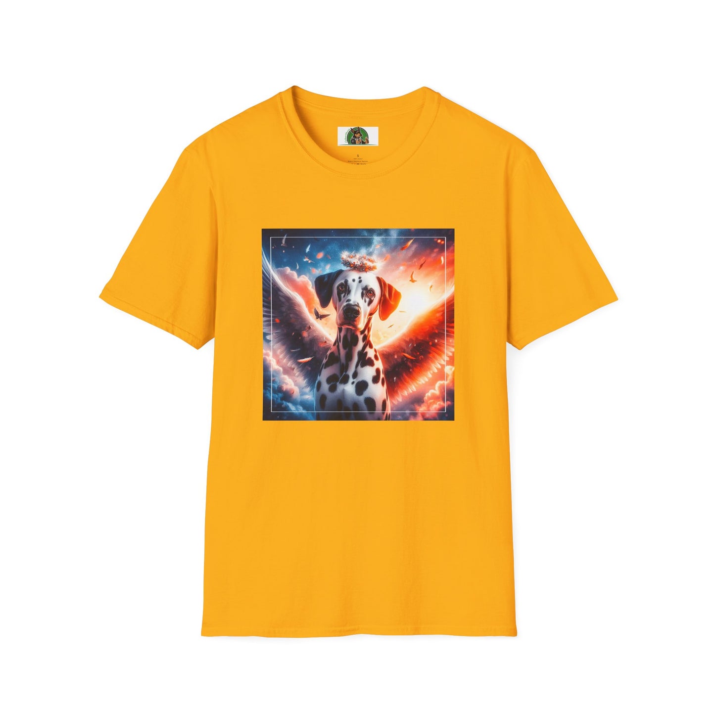Dalmatian heavenly angel t shirt T-Shirt Printify S Gold