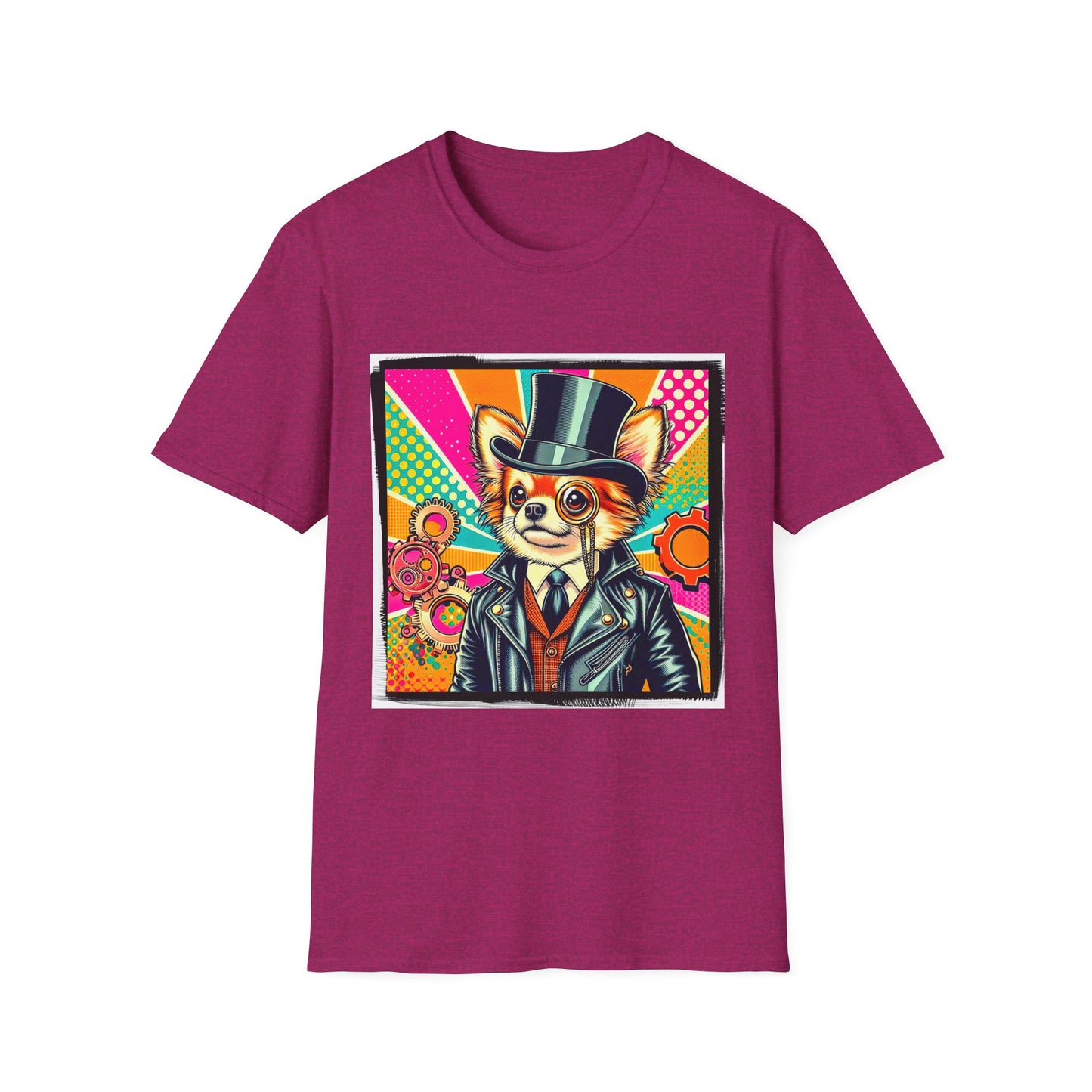 Chihuahua steampunk t shirt T-Shirt Printify S Antique Heliconia
